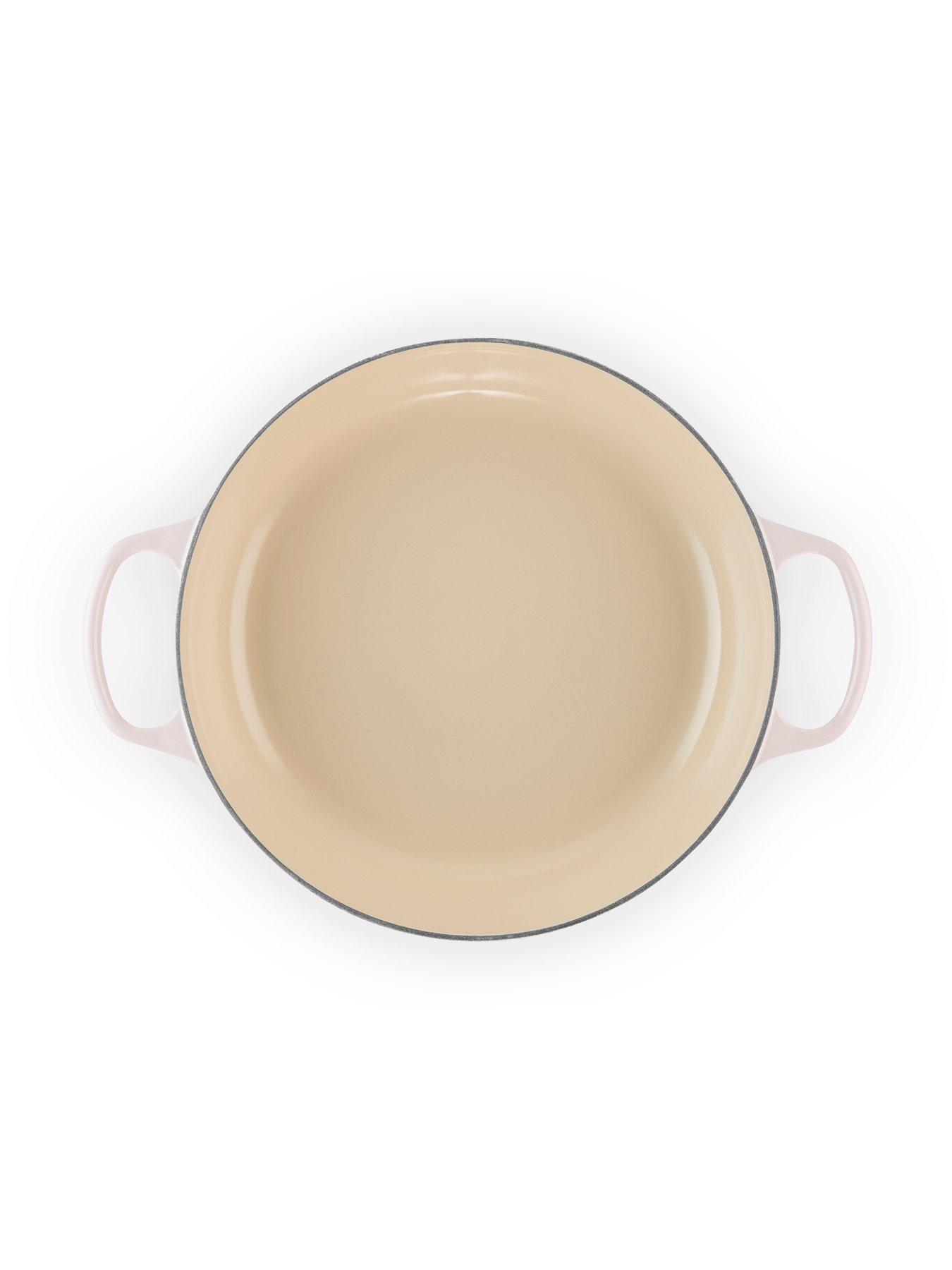  image of le-creuset-30-cm-shallow-cast-iron-casserole-dish-pink