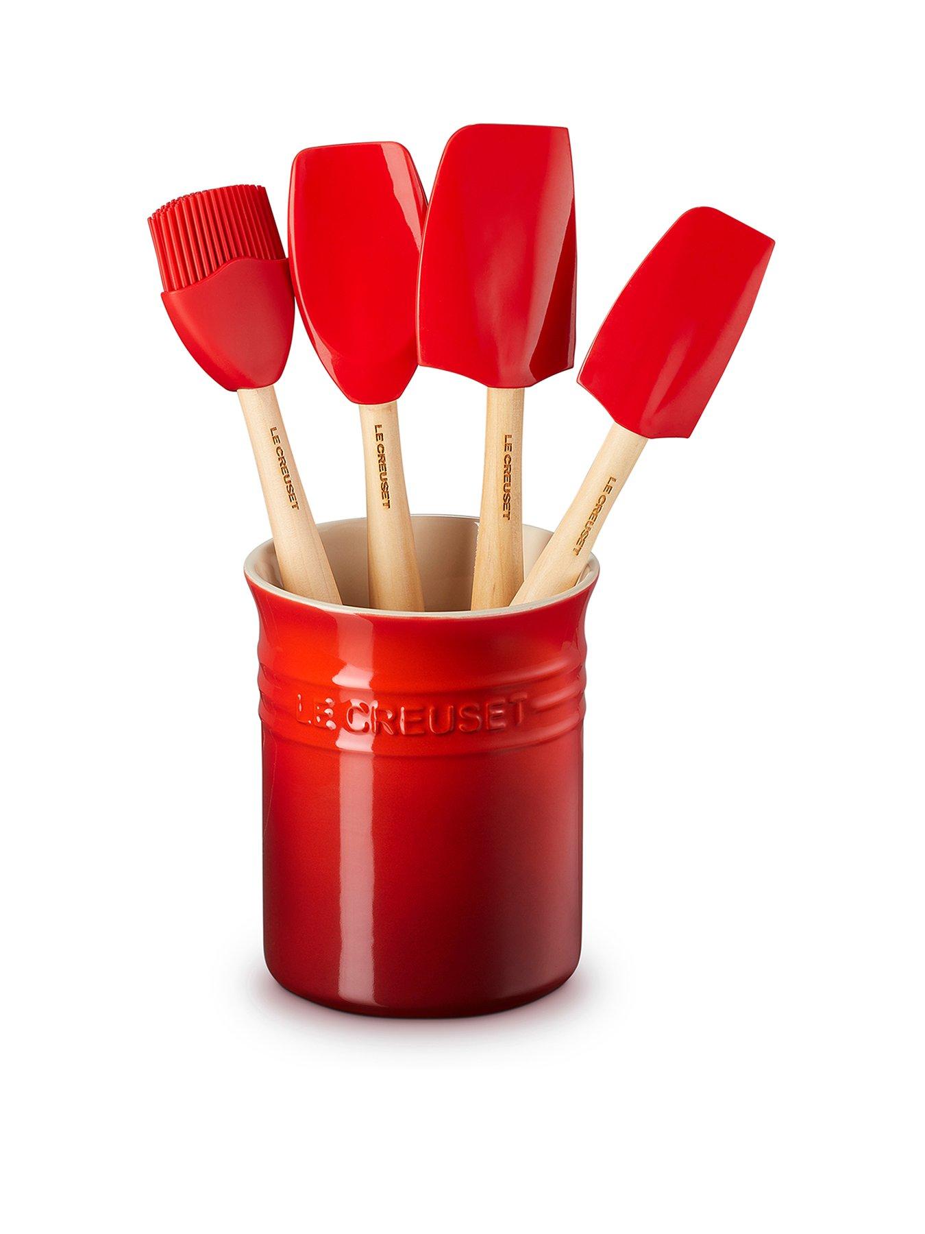 stillFront image of le-creuset-utensil-jar-with-4-x-craft-tools