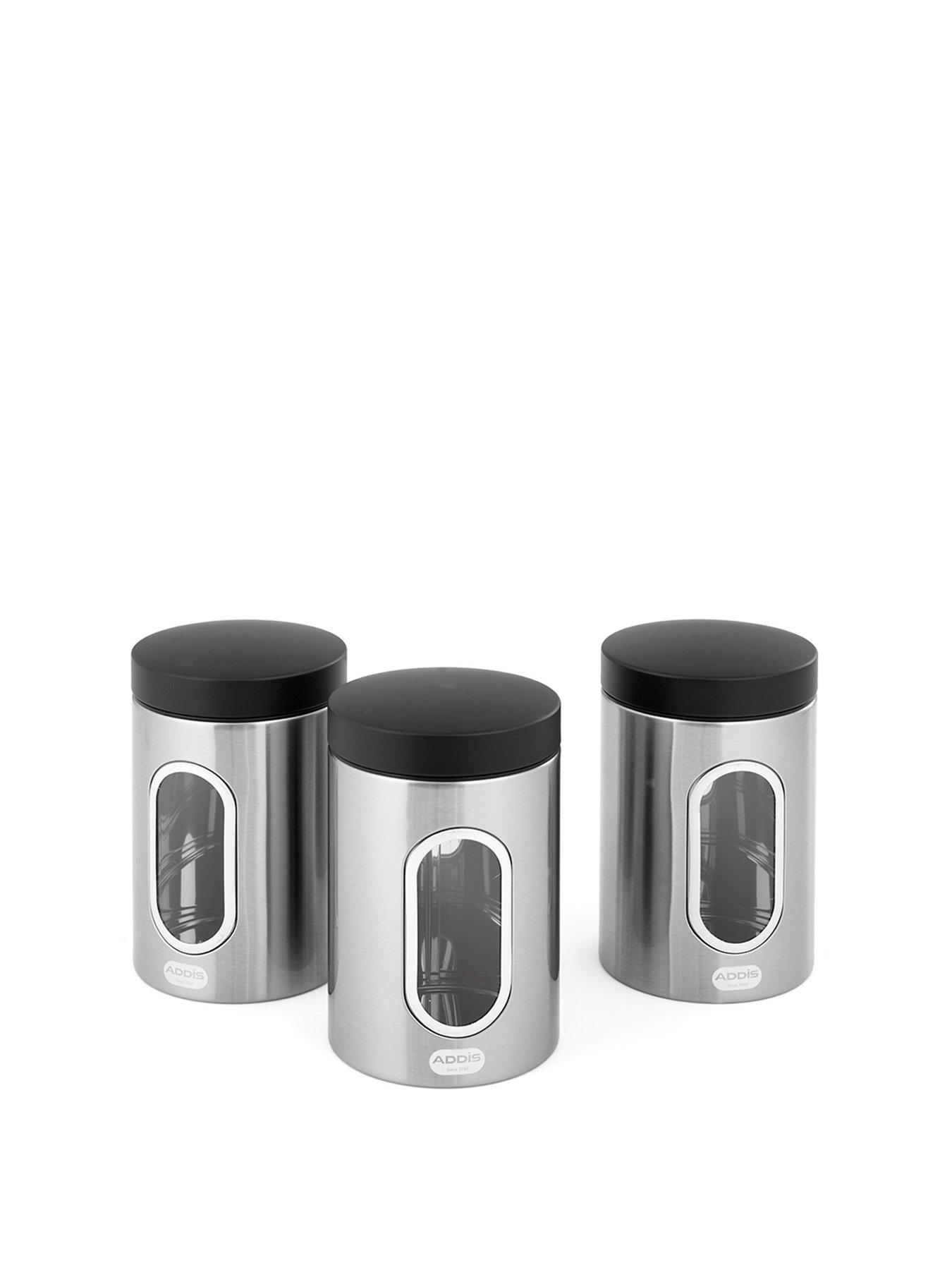 undefined Stainless Steel Canister With Window - 3 Pack