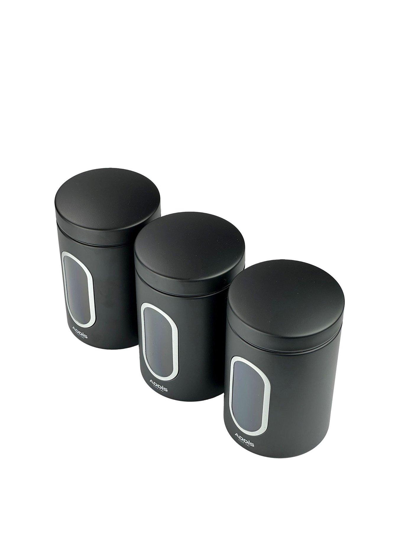 undefined Black Canister With Window - 3 Pack