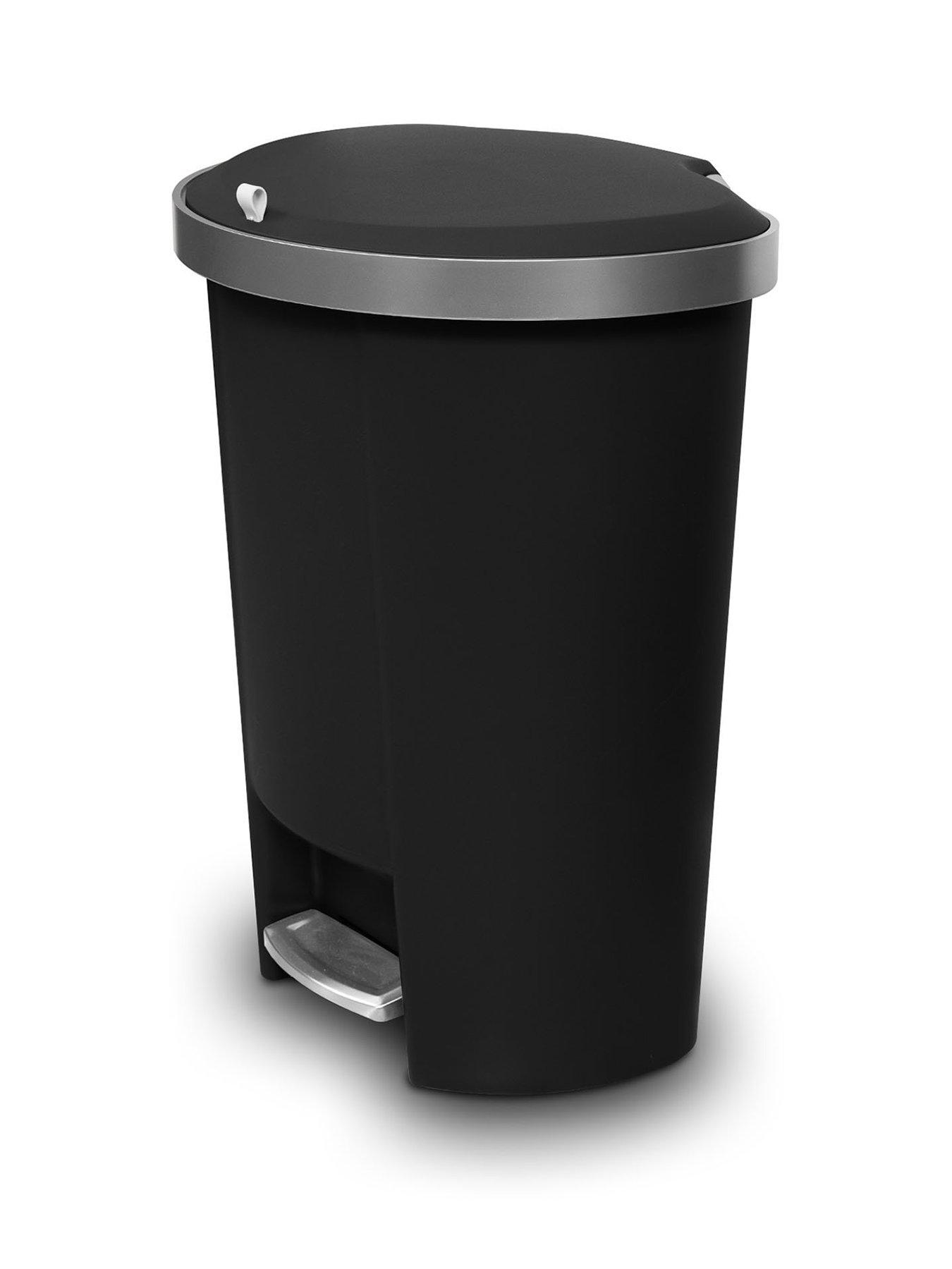 Addis Mode 50ltr Semi D Shape Plastic Pedal Bin - Black