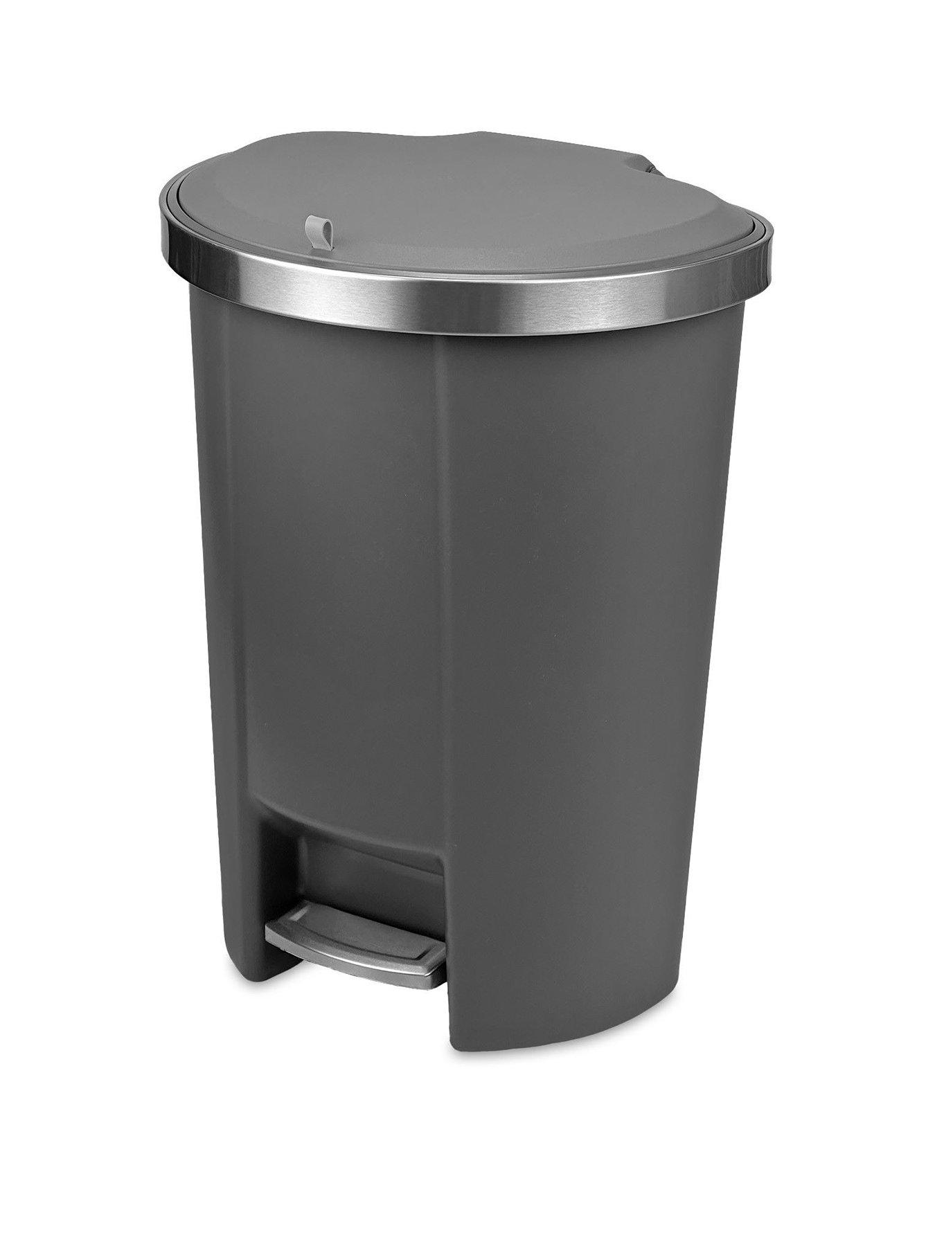 addis-mode-50ltr-semi-d-shape-plastic-pedal-bin-grey