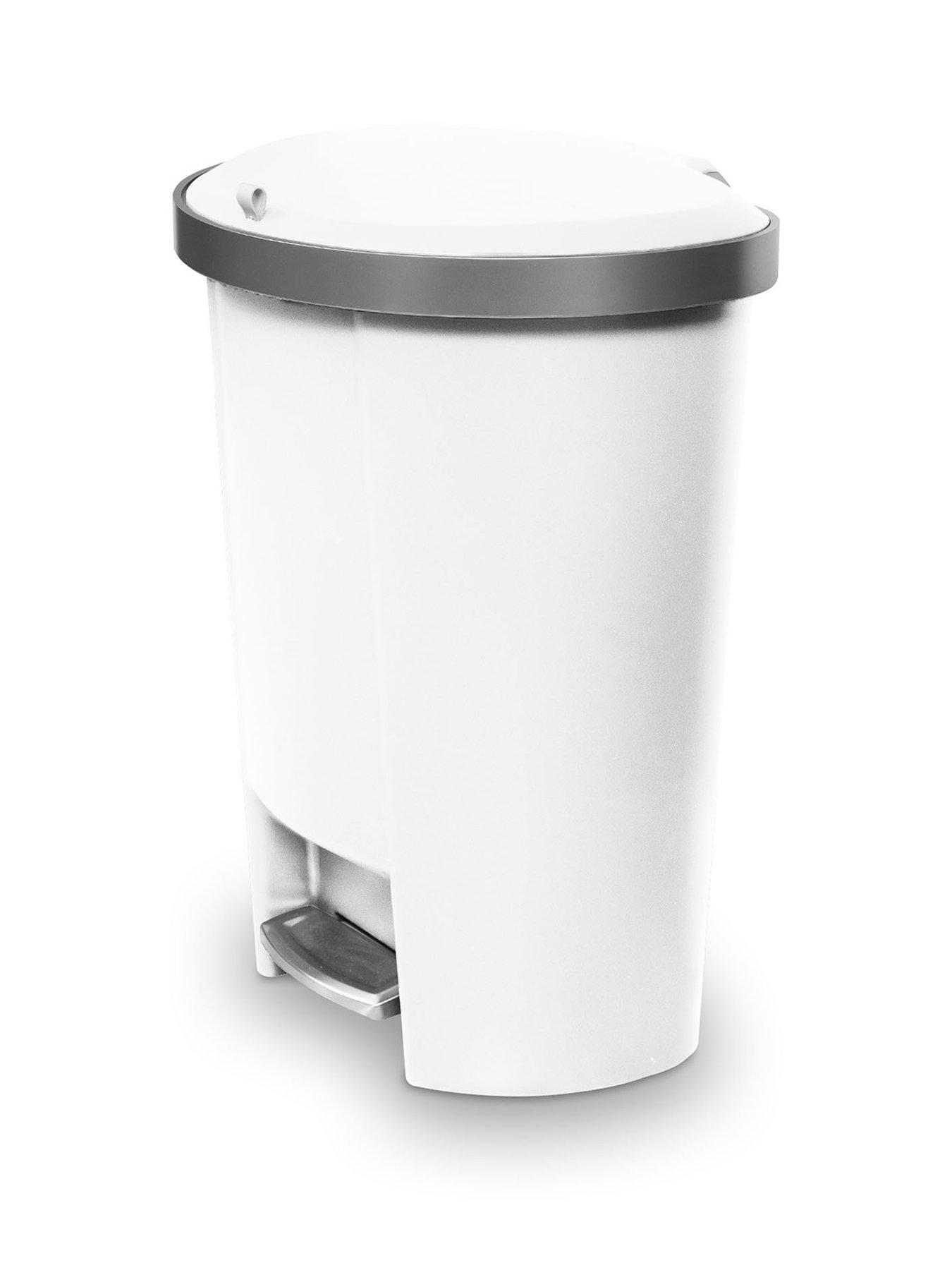 Addis Mode 50ltr Semi D Shape Pedal Bin - White