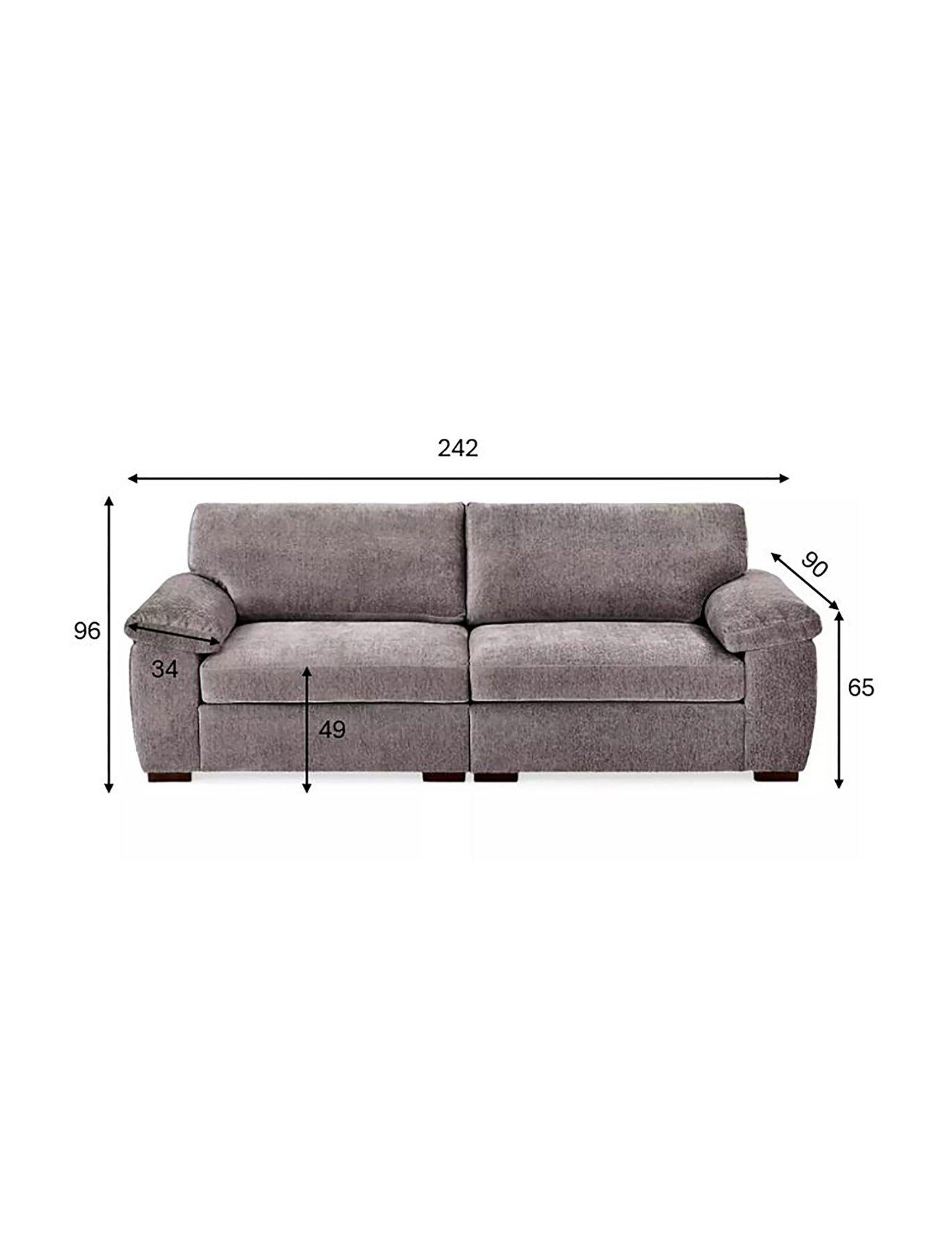 Image 7 of 7 of The Very Collection Salerno Standard Back&nbsp;4 Seater Fabric Sofa&nbsp;- Grey - FSC&reg; Certified