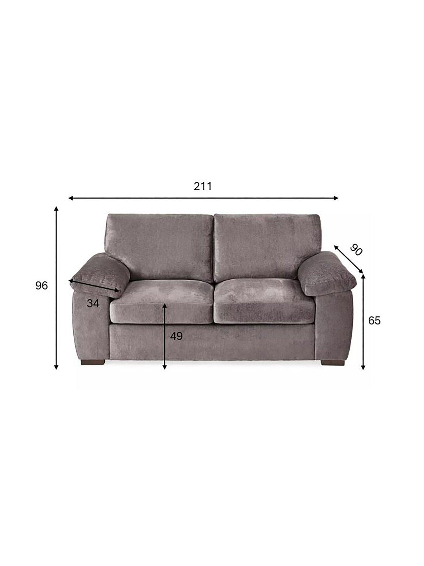 Image 7 of 7 of The Very Collection Salerno&nbsp;Standard Fabric&nbsp;3 Seater&nbsp;Sofa - Grey - FSC&reg; Certified