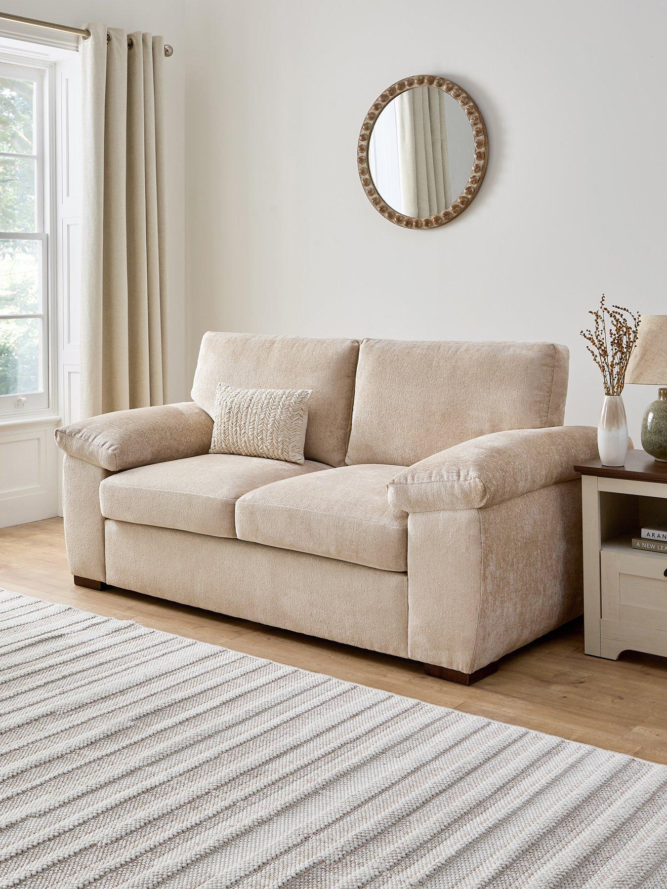 Very Home Salerno Standard 2 Seater Fabric Sofa - Natural - FSC® Certified