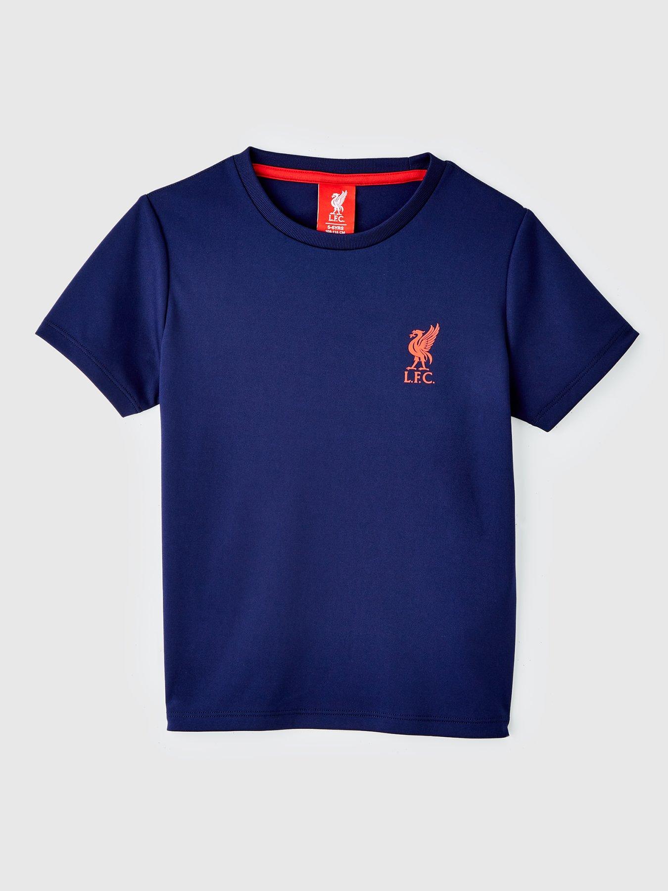 Liverpool FC Junior Short Sleeve T Shirt - Navy