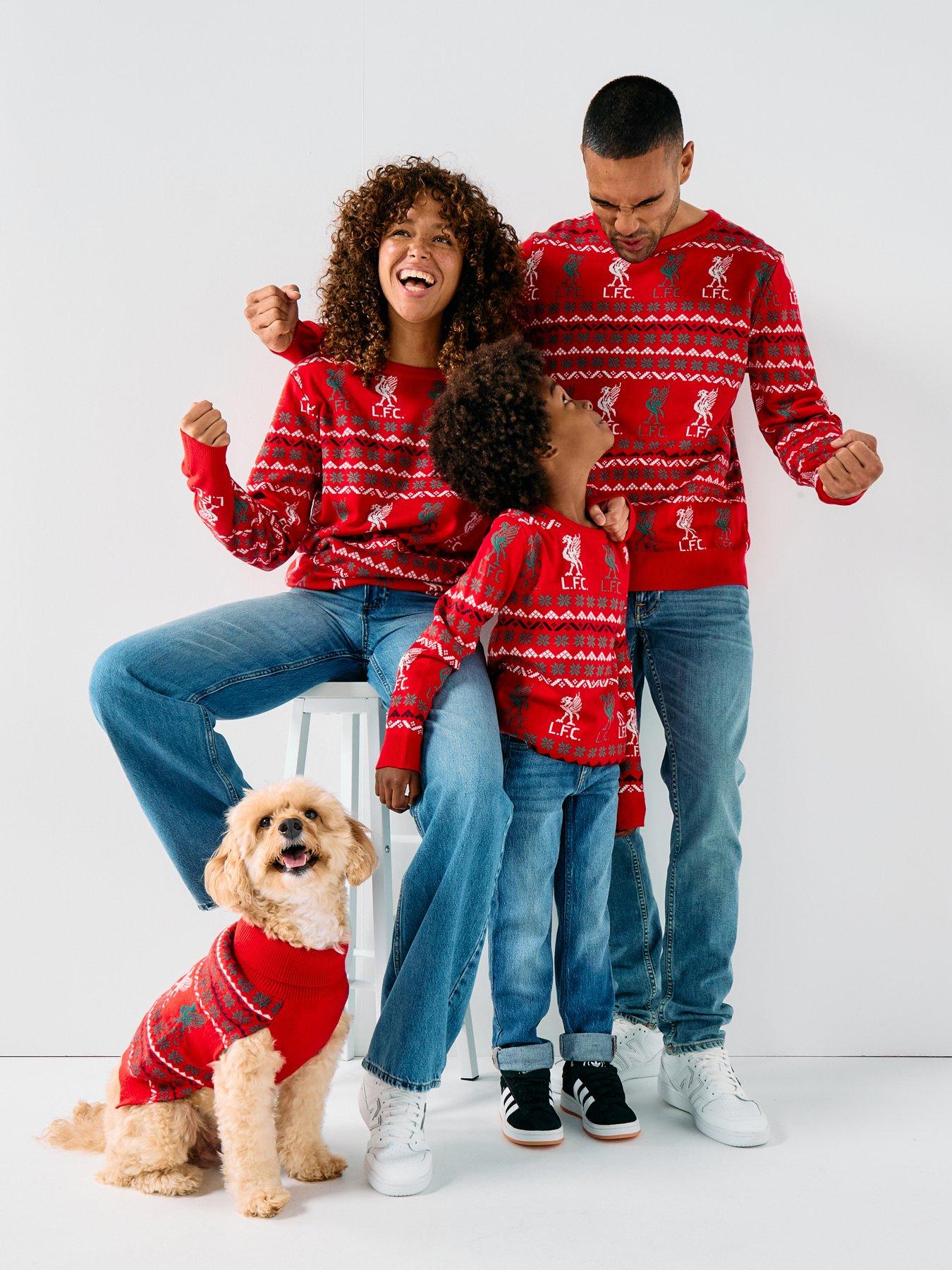 Liverpool FC Dog Fairisle Christmas Jumper - Red