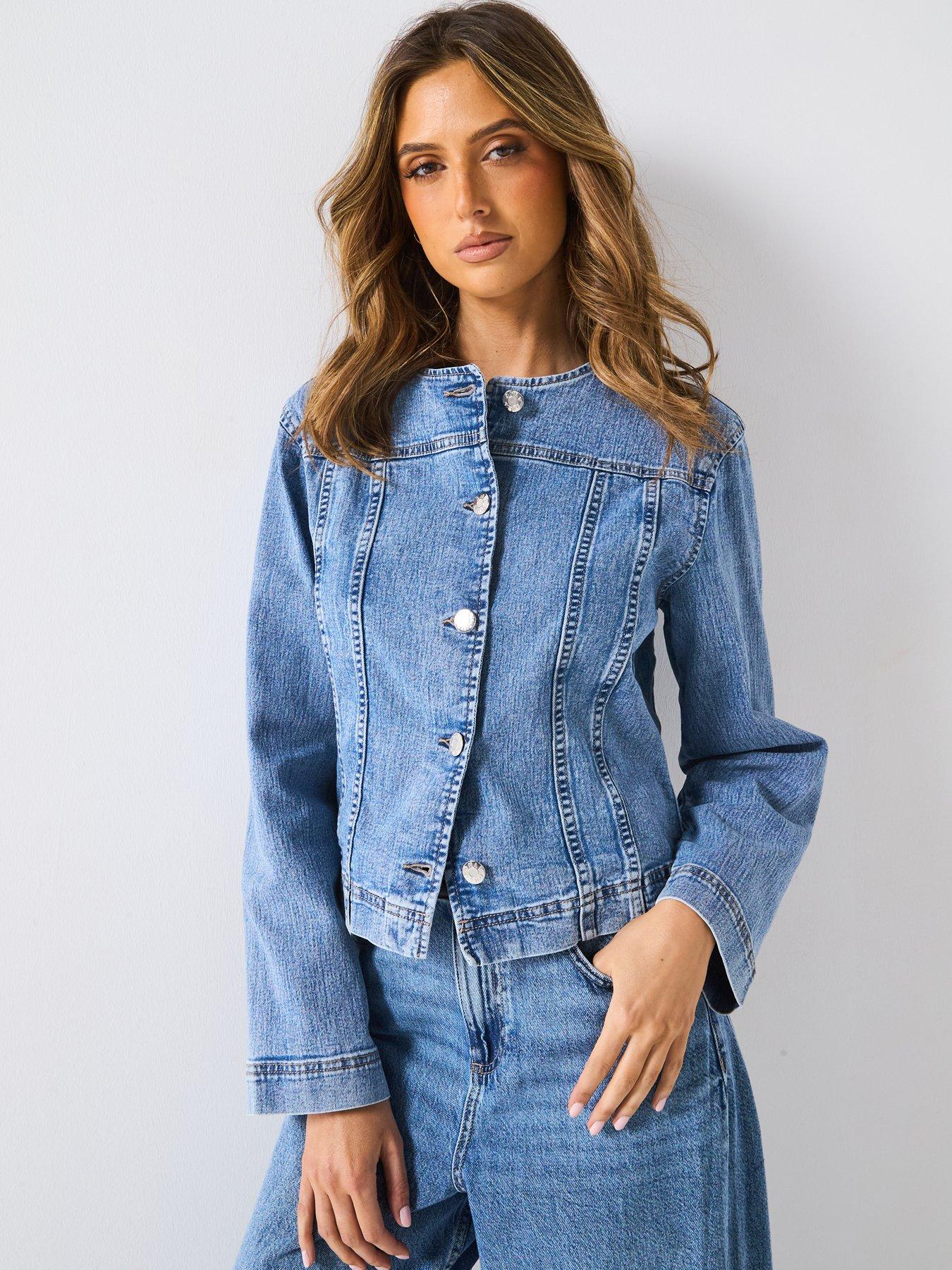 Only Gina Tailored Denim Jacket - Light Blue
