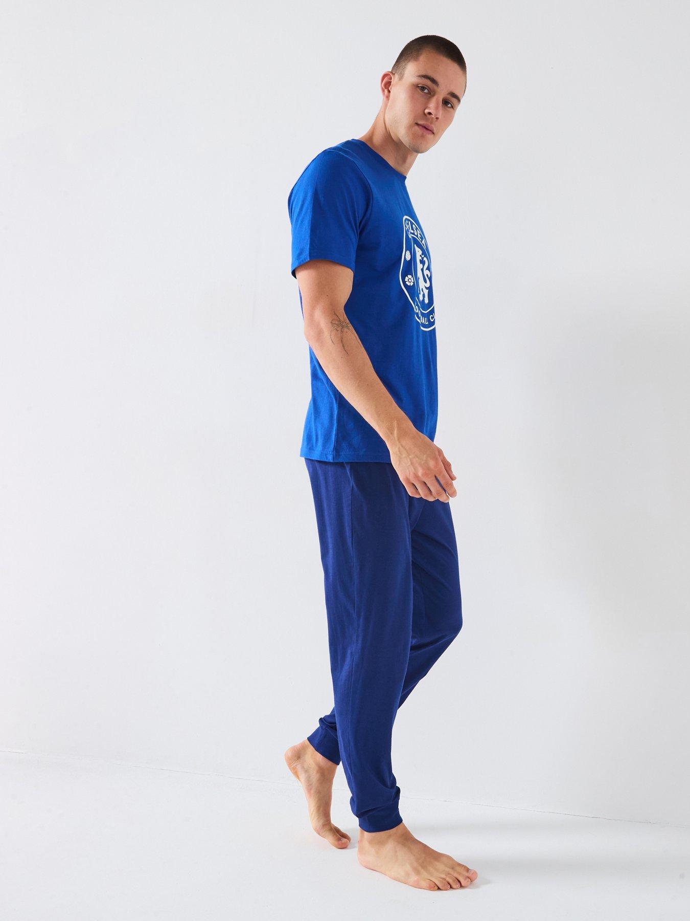 Image 6 of 6 of Chelsea Mens FCc Short Sleeve Pyjama Set - Blue