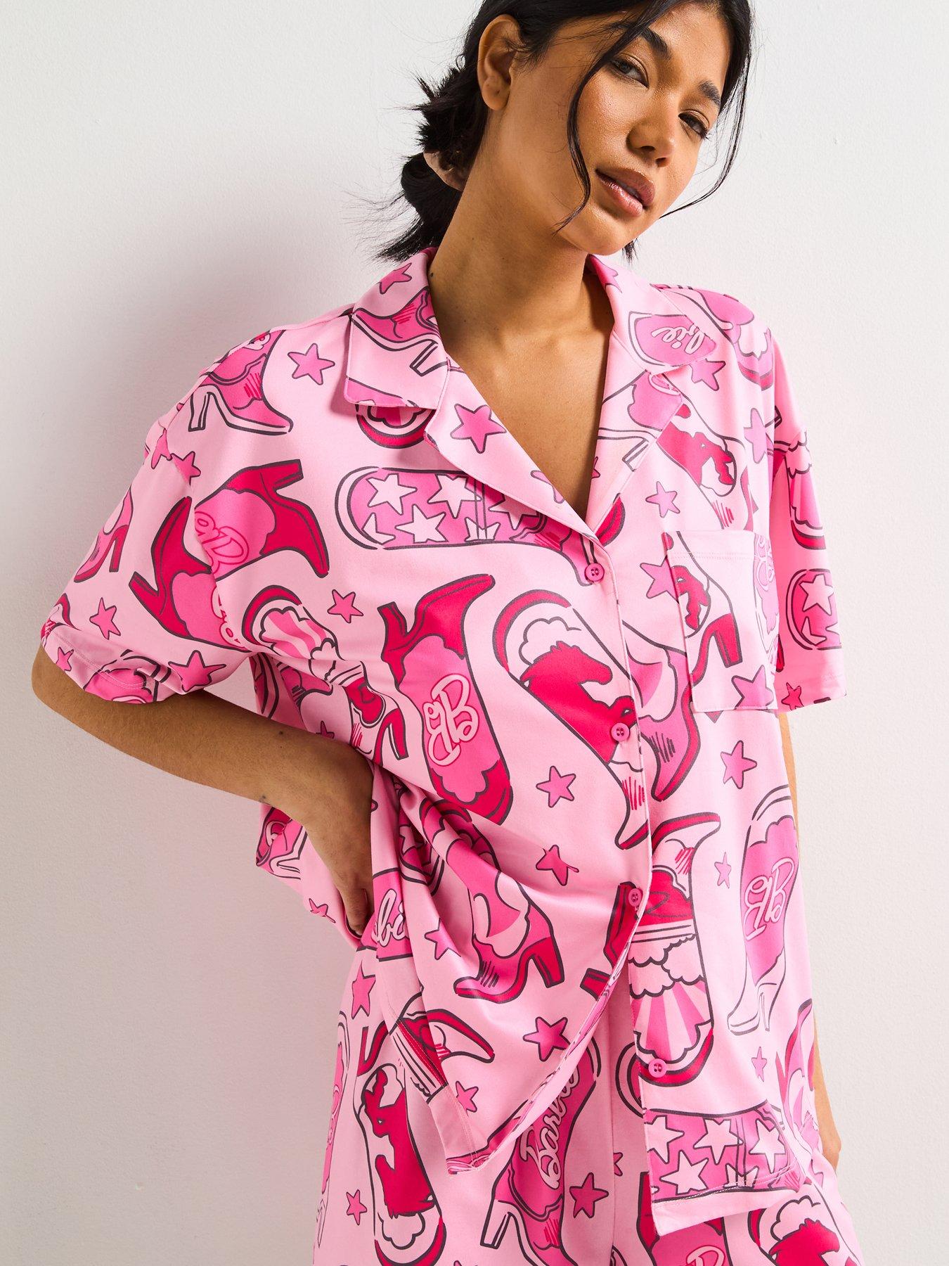 Image 4 of 6 of The Very Collection Barbie&nbsp;Short Sleeve Short Pyjama Set - Pink