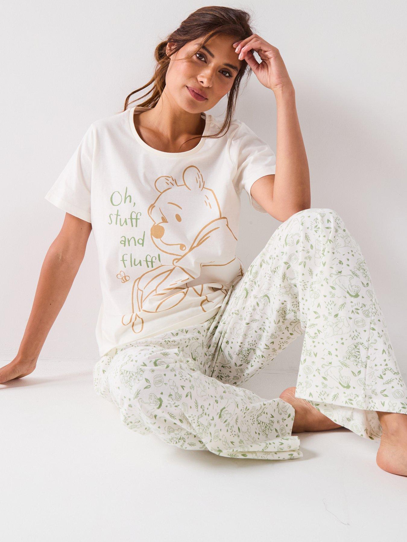 Image 1 of 5 of The Very Collection Winnie The Pooh Ladies Short Sleeve Pyjama Set - Cream