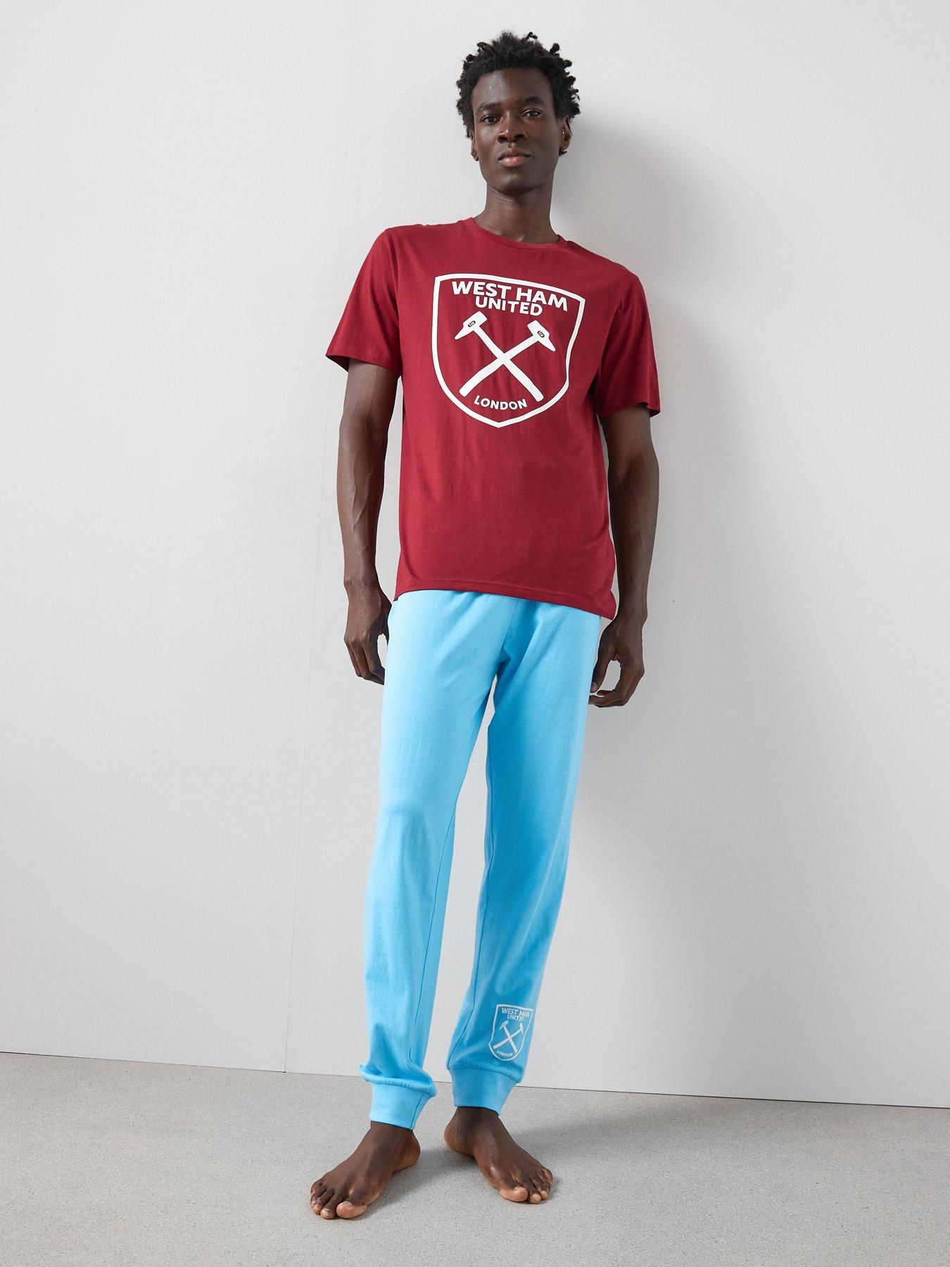 west-ham-united-fc-short-sleeve-pyjama-set-burgundy