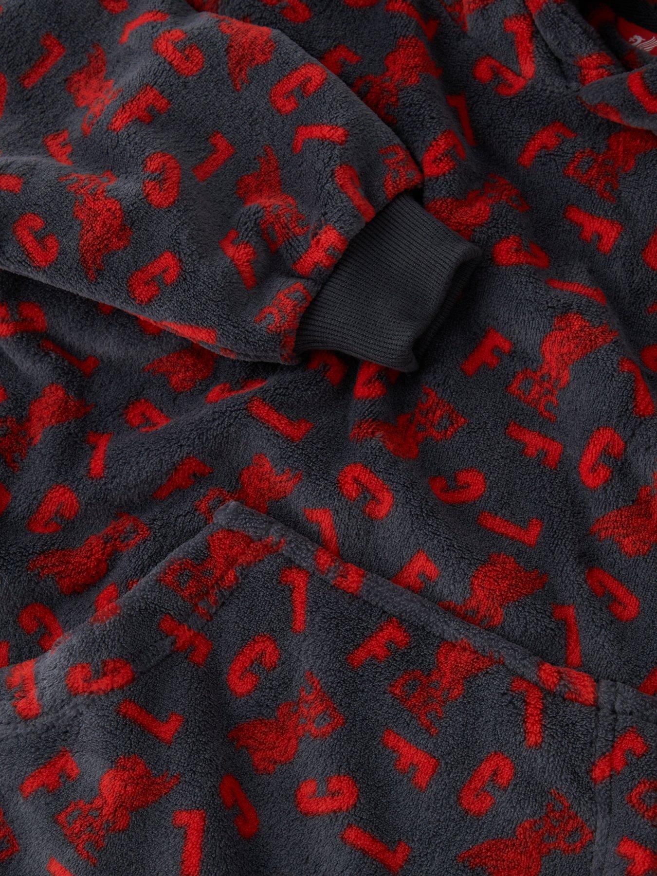  image of liverpool-fc-lfc-junior-unisex-hooded-robe-blanketnbsp-grey