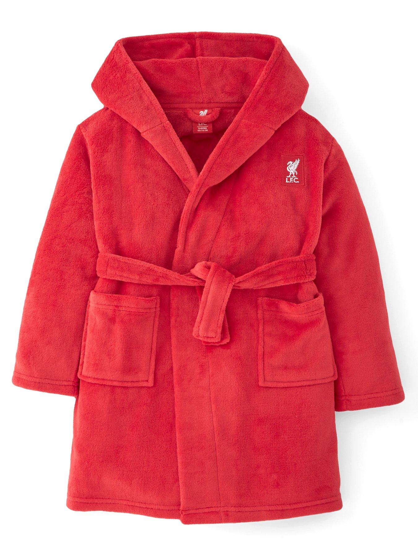 Image 1 of 4 of Liverpool FC Junior Hooded Dressing Gown - Red