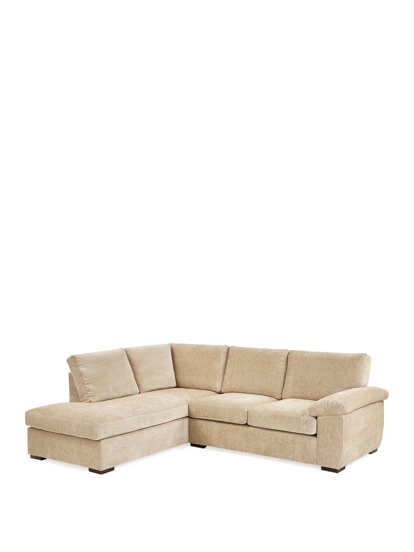 Image 2 of 7 of Very Home Salerno Standard Back&nbsp;Fabric Left Hand Corner Chaise Sofa in Natural - FSC&reg; Certified