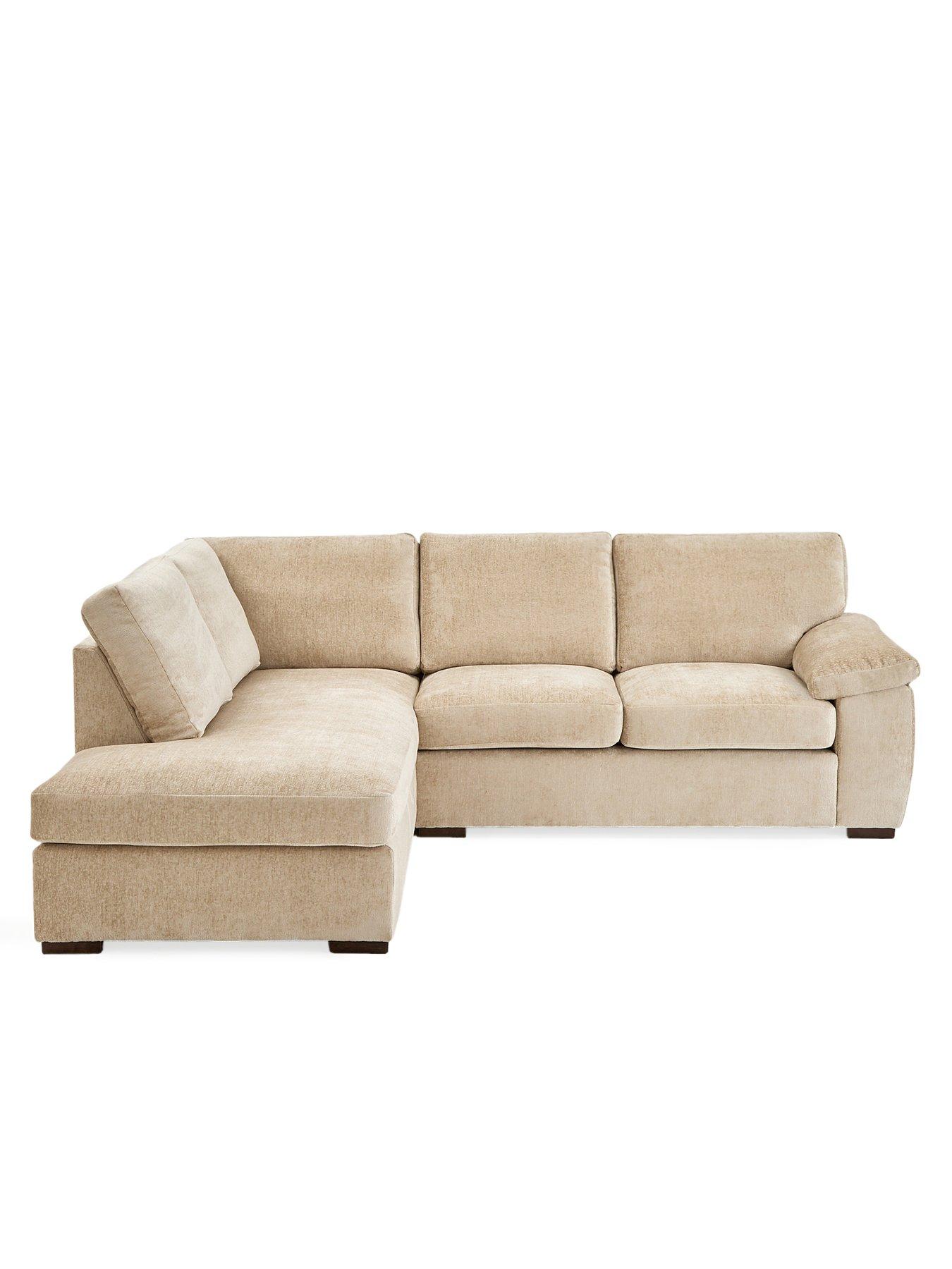Image 3 of 7 of Very Home Salerno Standard Back&nbsp;Fabric Left Hand Corner Chaise Sofa in Natural - FSC&reg; Certified