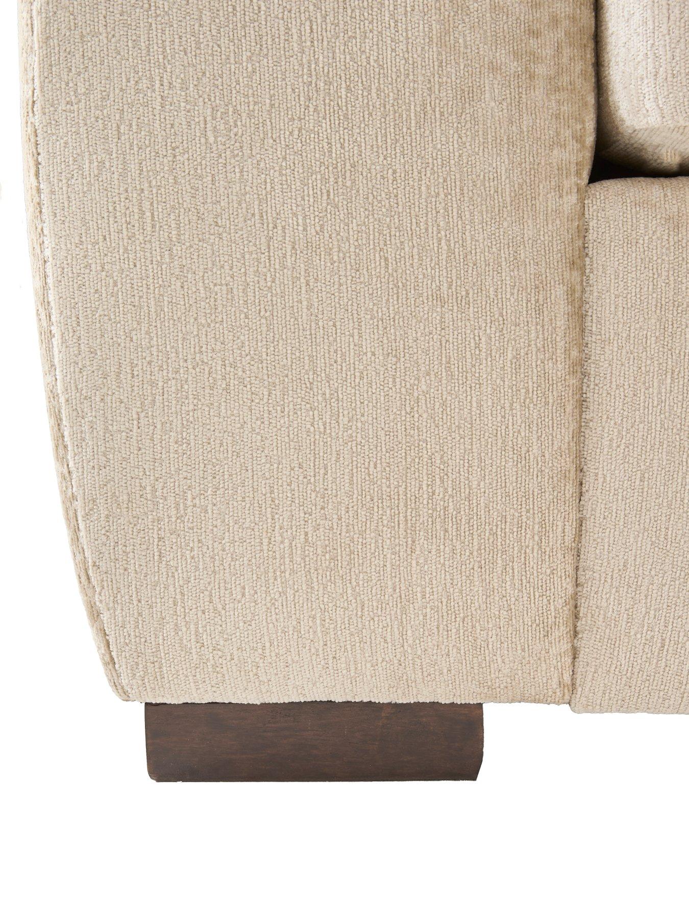 Image 4 of 7 of Very Home Salerno Standard Back&nbsp;Fabric Left Hand Corner Chaise Sofa in Natural - FSC&reg; Certified