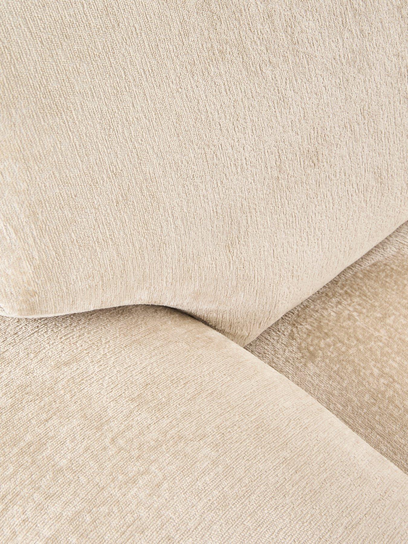 Image 6 of 7 of Very Home Salerno Standard Back&nbsp;Fabric Left Hand Corner Chaise Sofa in Natural - FSC&reg; Certified