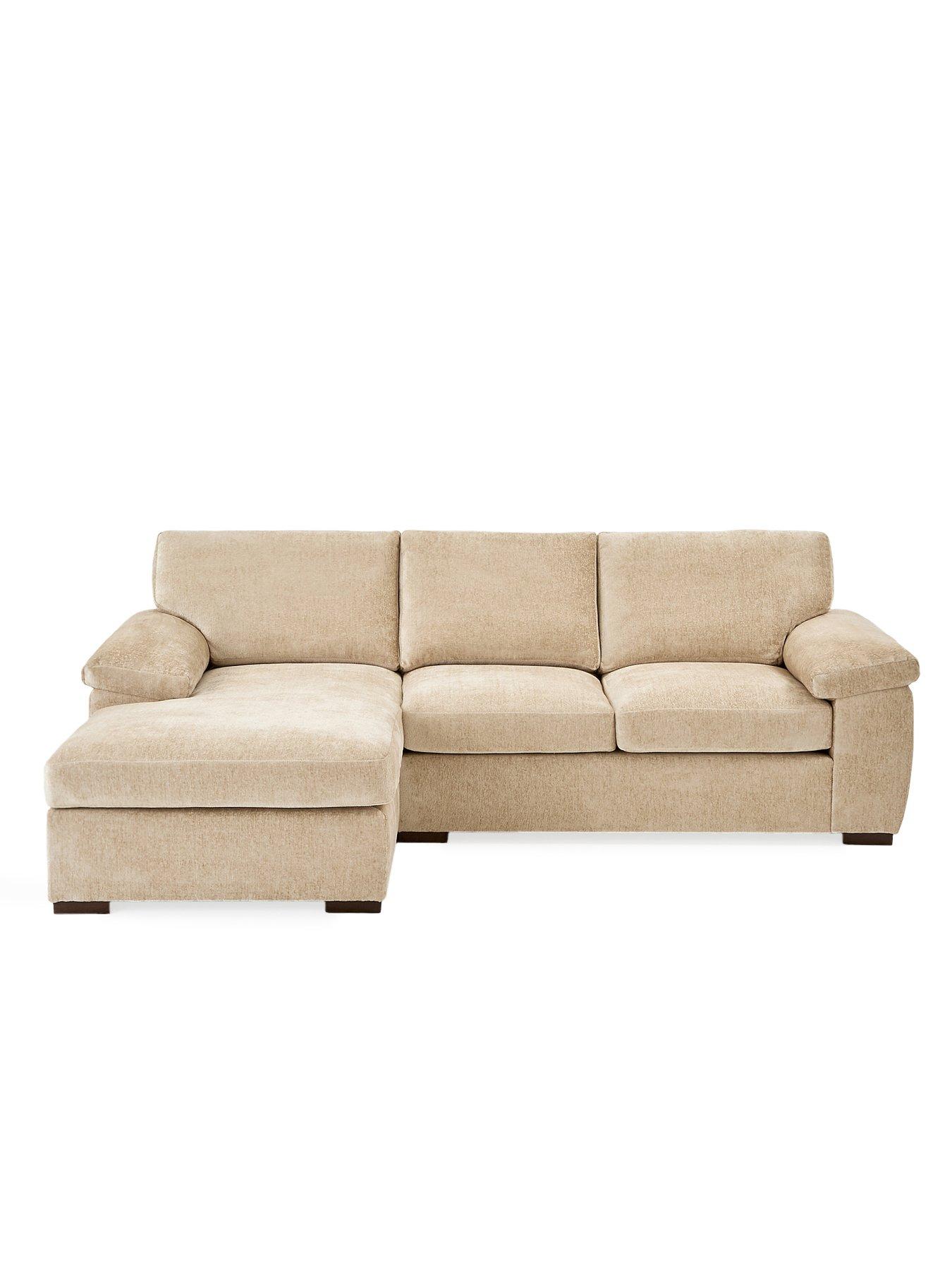 Image 3 of 7 of The Very Collection Salerno Standard Back Fabric Left Hand 3 Seater Chaise Sofa - Natural &nbsp;- FSC&reg; Certified