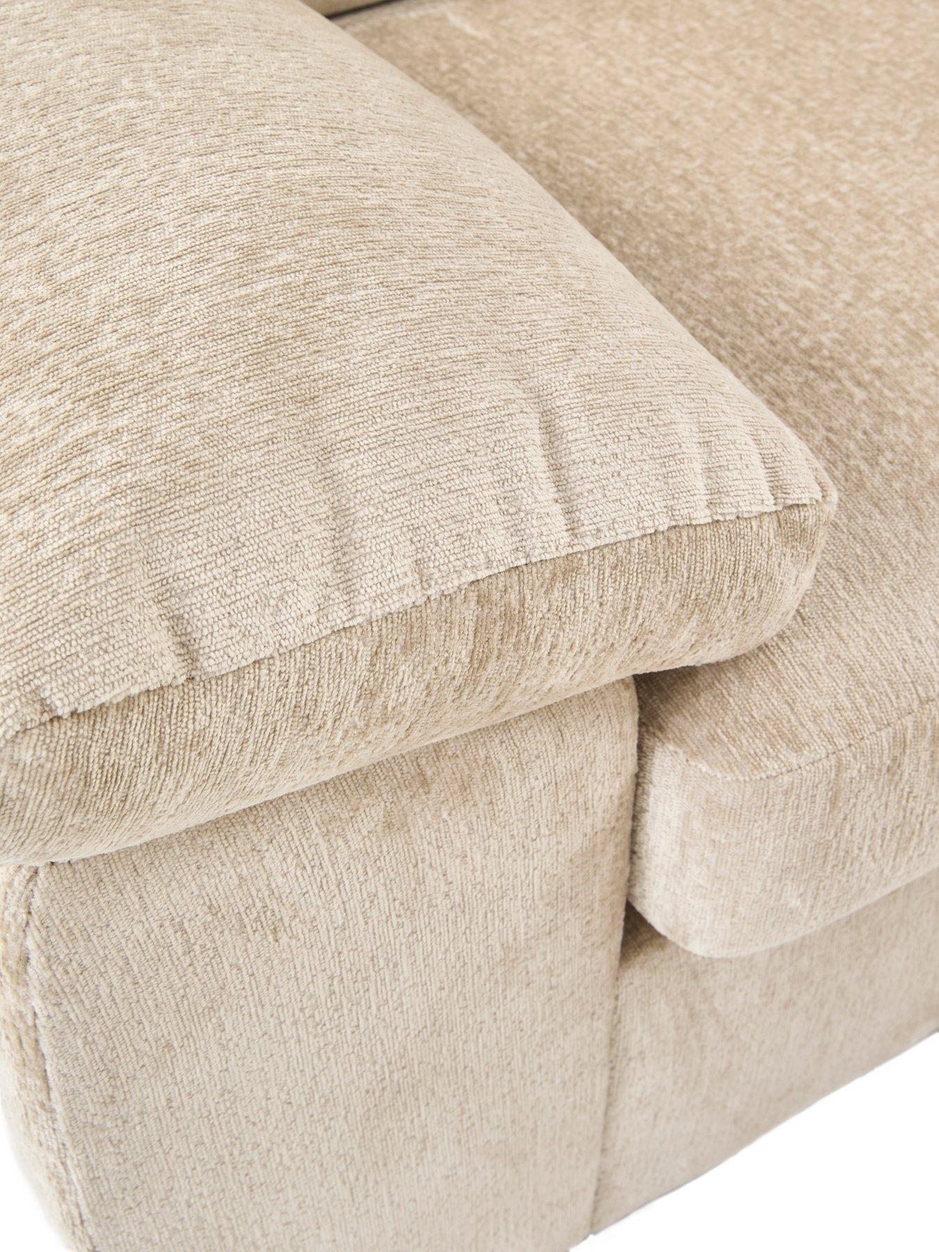 Image 5 of 7 of The Very Collection Salerno Standard Back Fabric Right Hand 3 Seater Chaise Sofa - Natural - FSC&reg; Certified