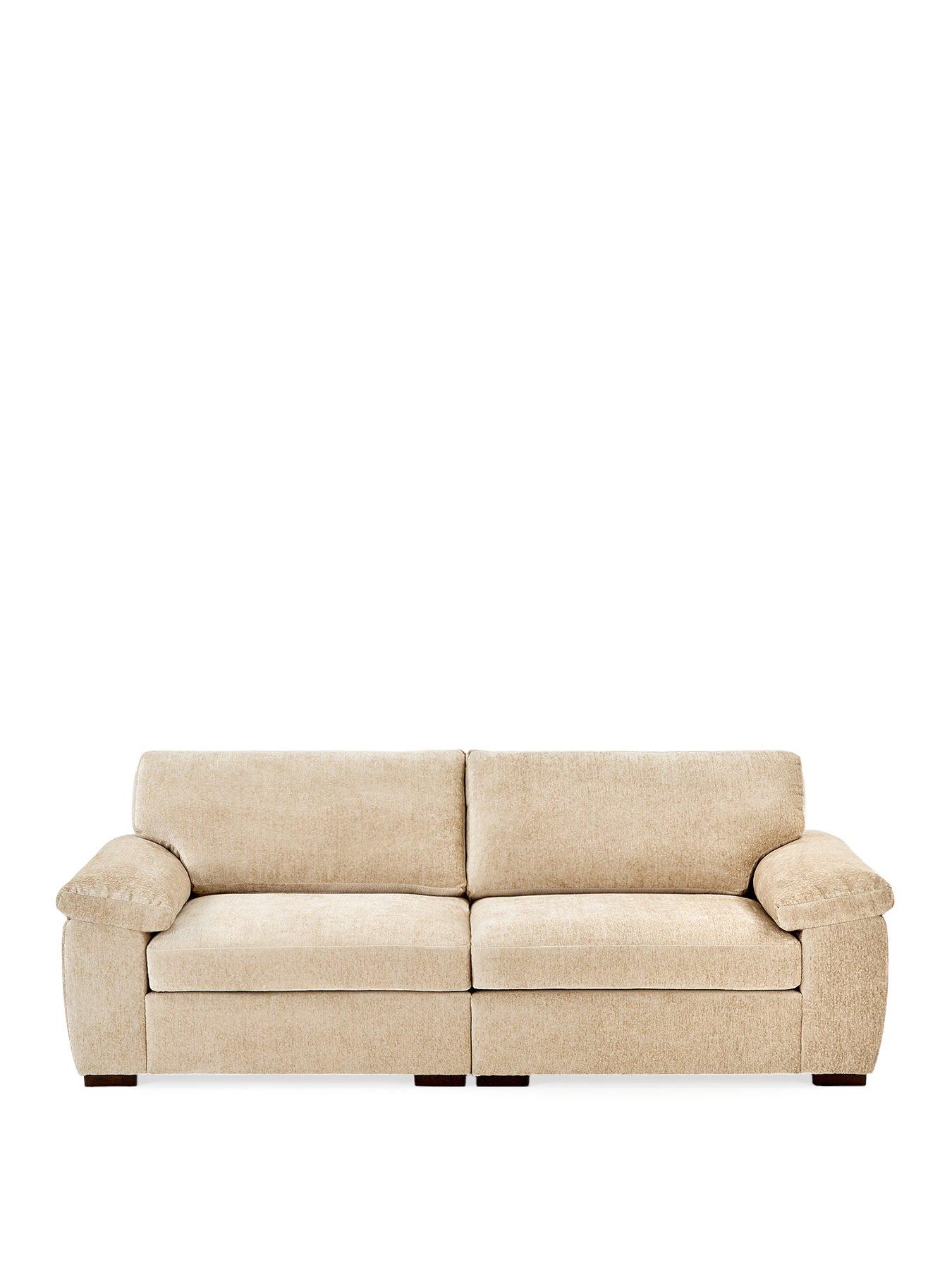 Image 2 of 7 of Very Home Salerno Standard 4 Seater Fabric Sofa in Natural - FSC&reg; Certified