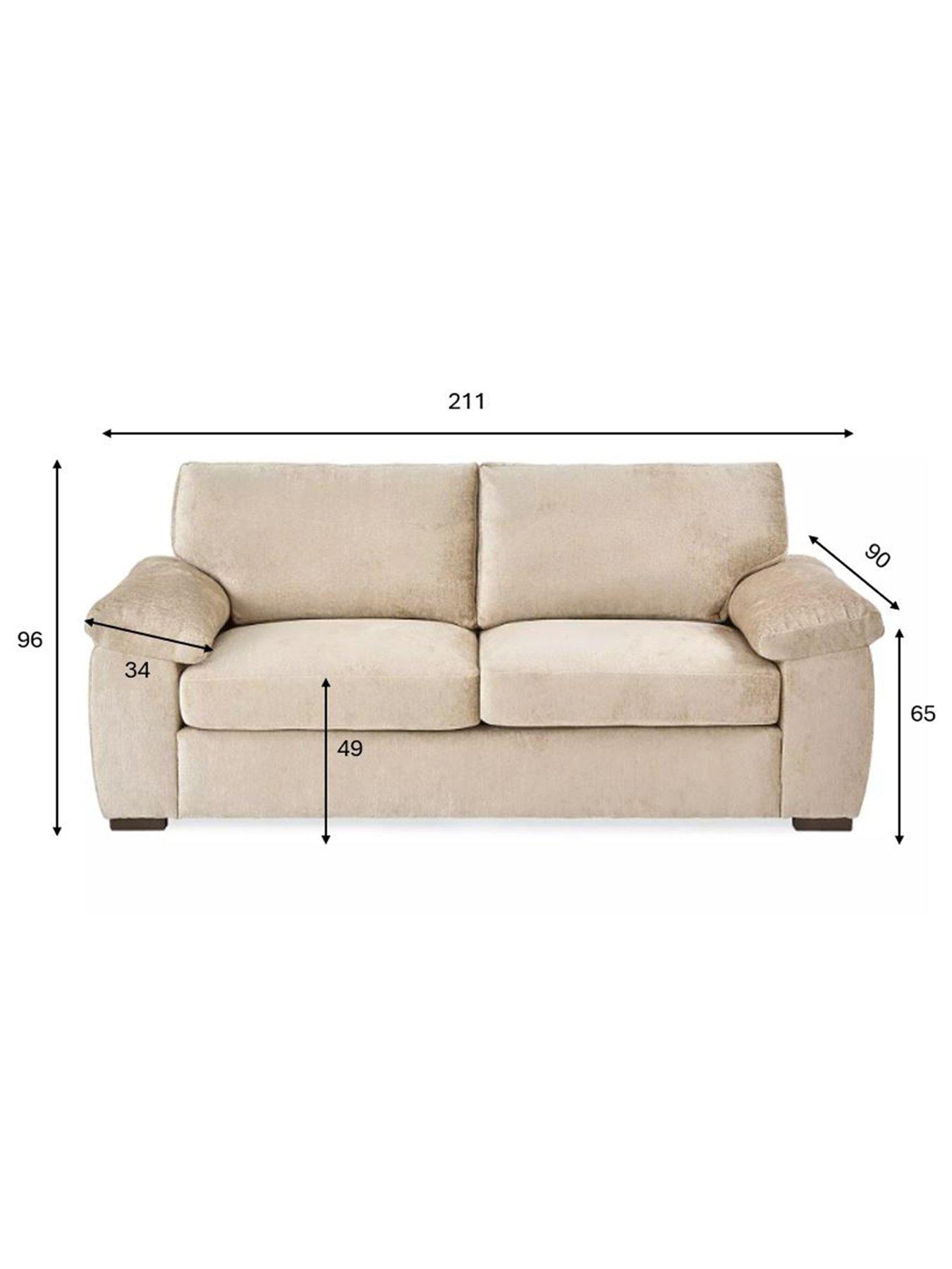 Image 7 of 7 of The Very Collection Salerno Standard Back&nbsp;3 Seater Fabric Sofa - Natural - FSC&reg; Certified