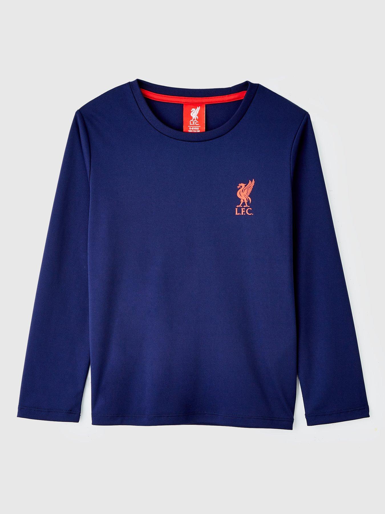 Liverpool FC Junior Long Sleeve Top - Navy