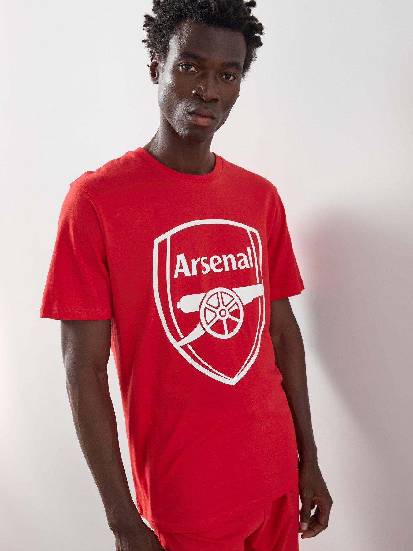 Arsenal FC Mens Short Sleeve Pyjama Set - Red | Littlewoods