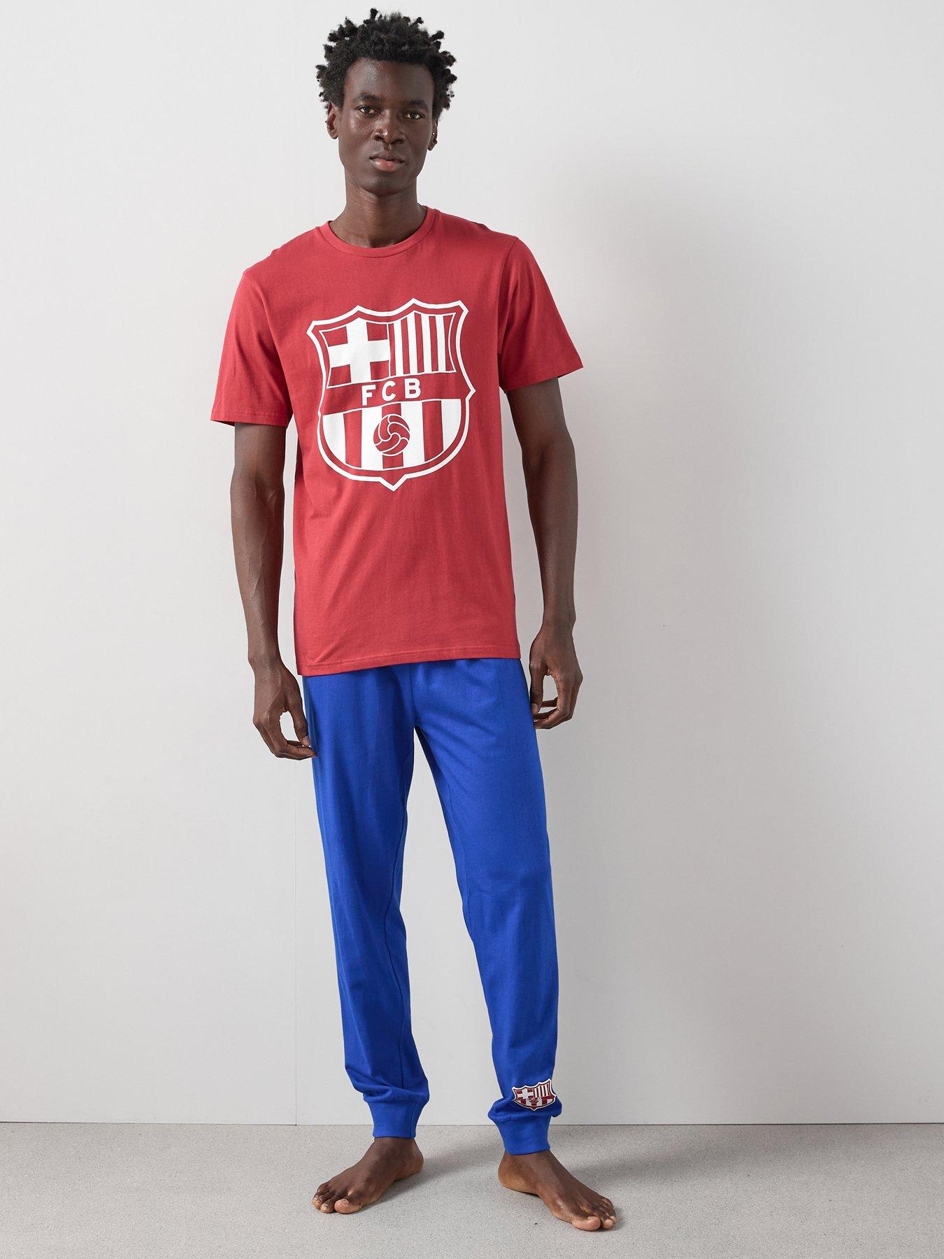 undefined FC Barcelona Short Sleeve Pyjama Set - Burgundy