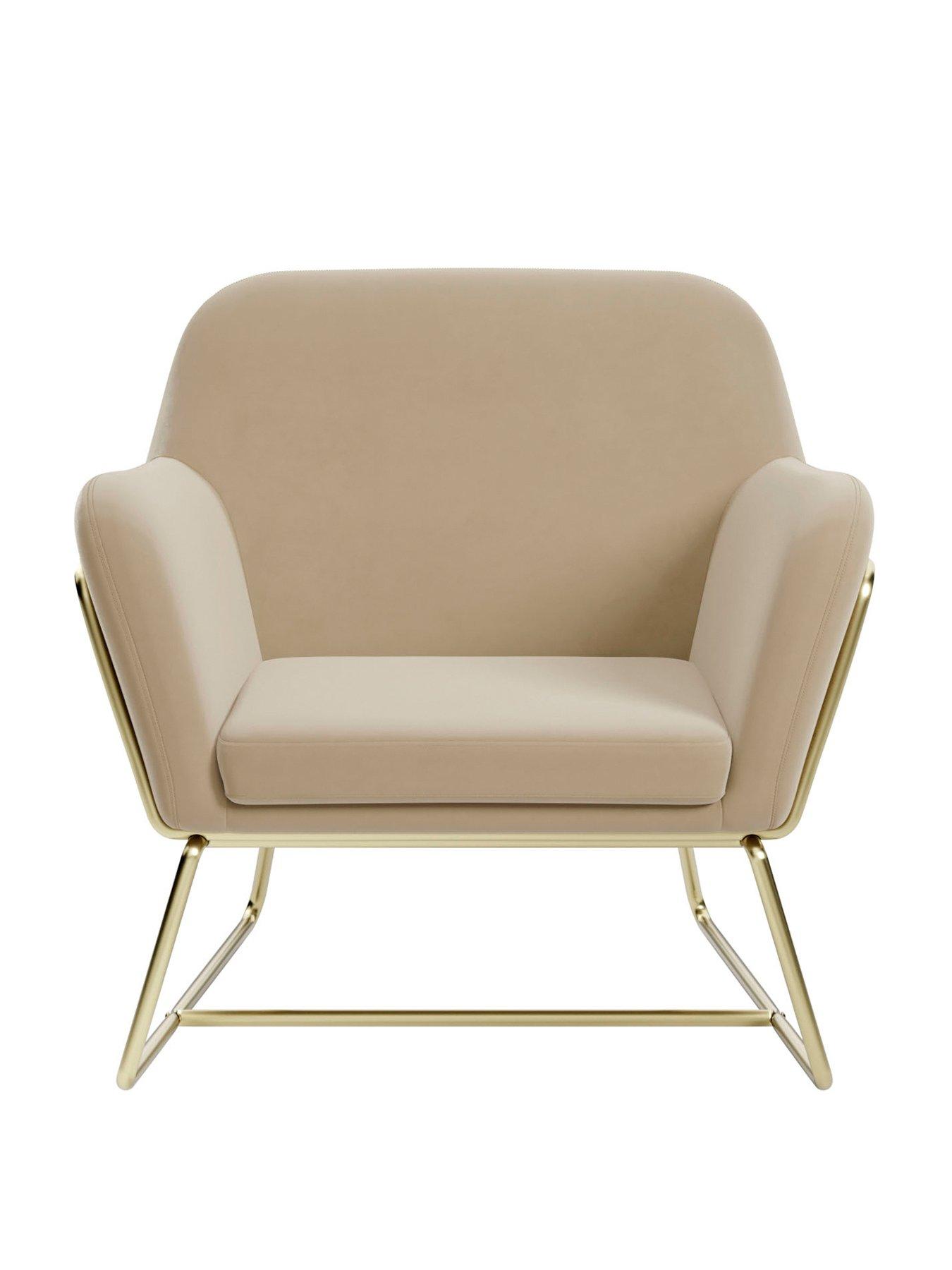 image of lpd-home-charles-accent-chair-beige