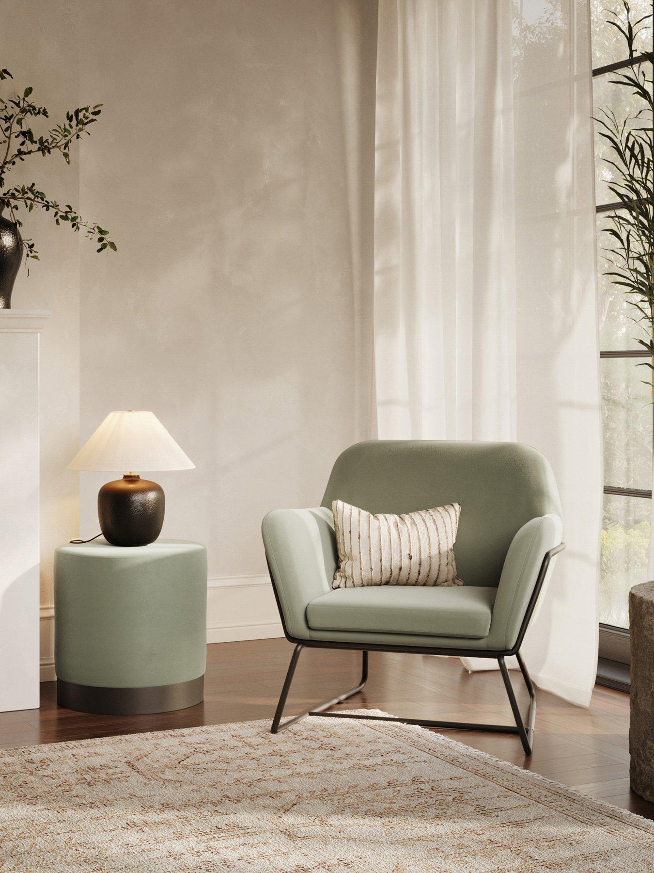  image of lpd-home-charles-accent-chair-sage