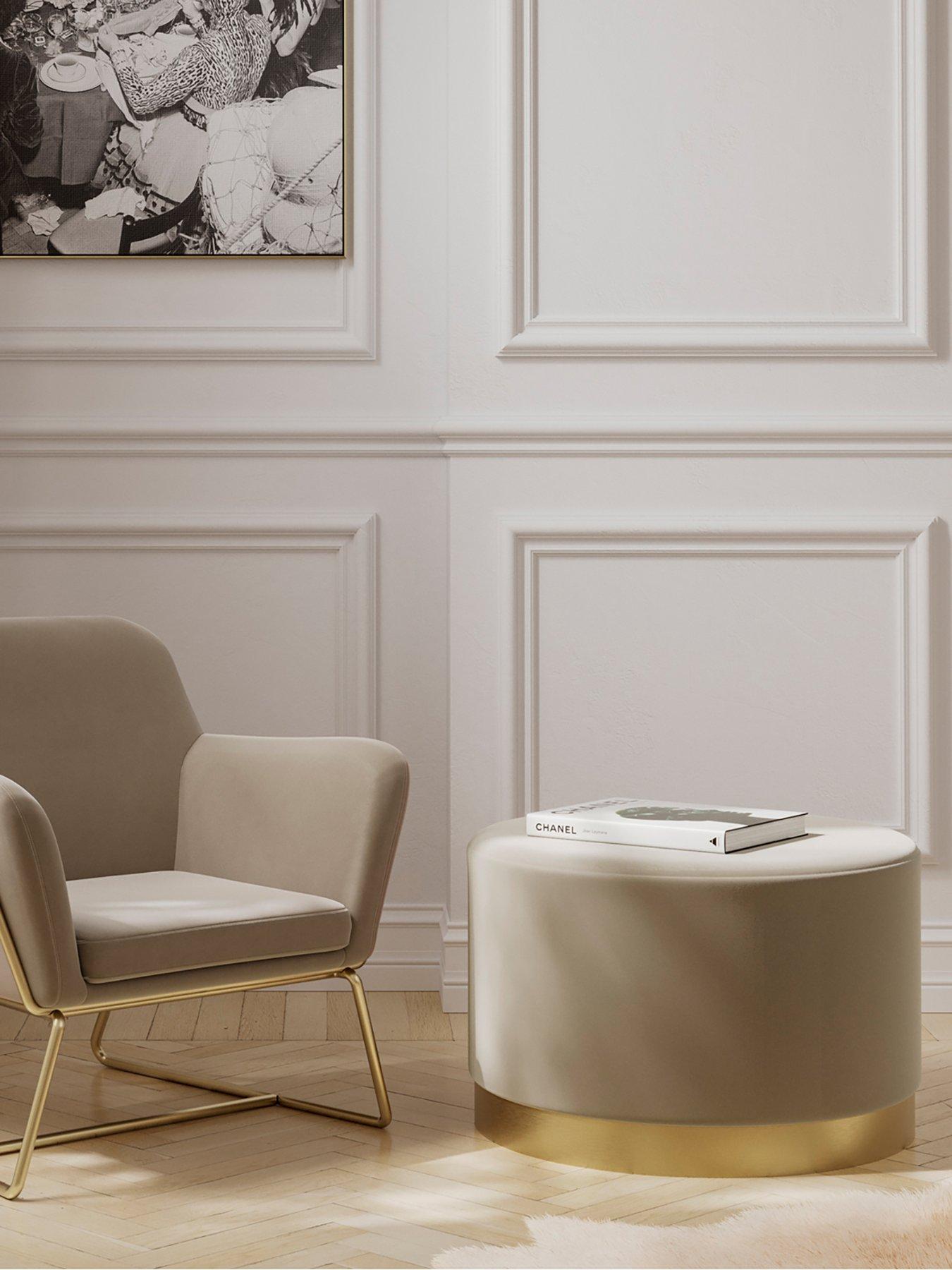  image of lpd-home-lara-pouffe-beige