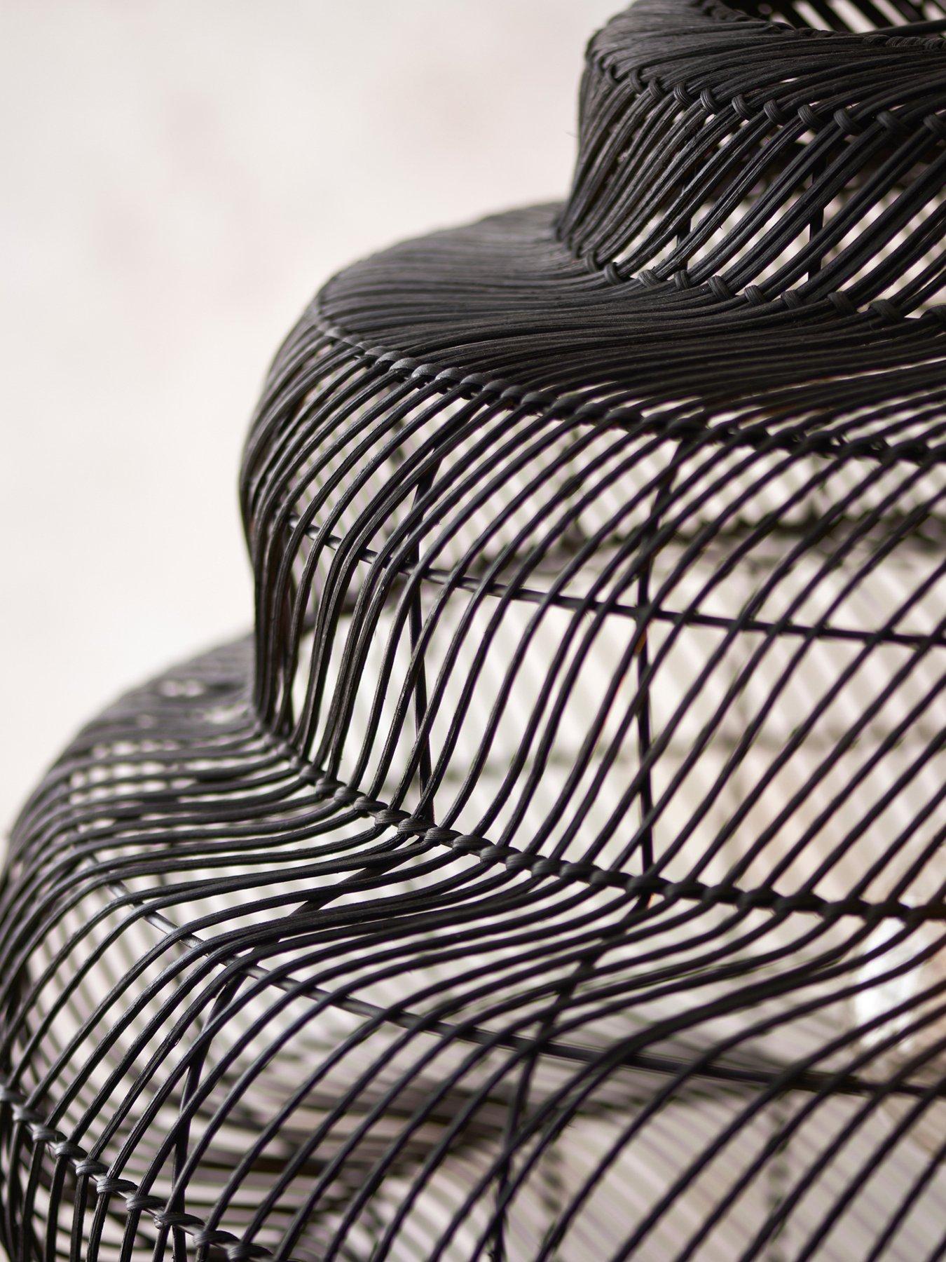  image of gallery-tenoko-1-pendant-light-black-rattan