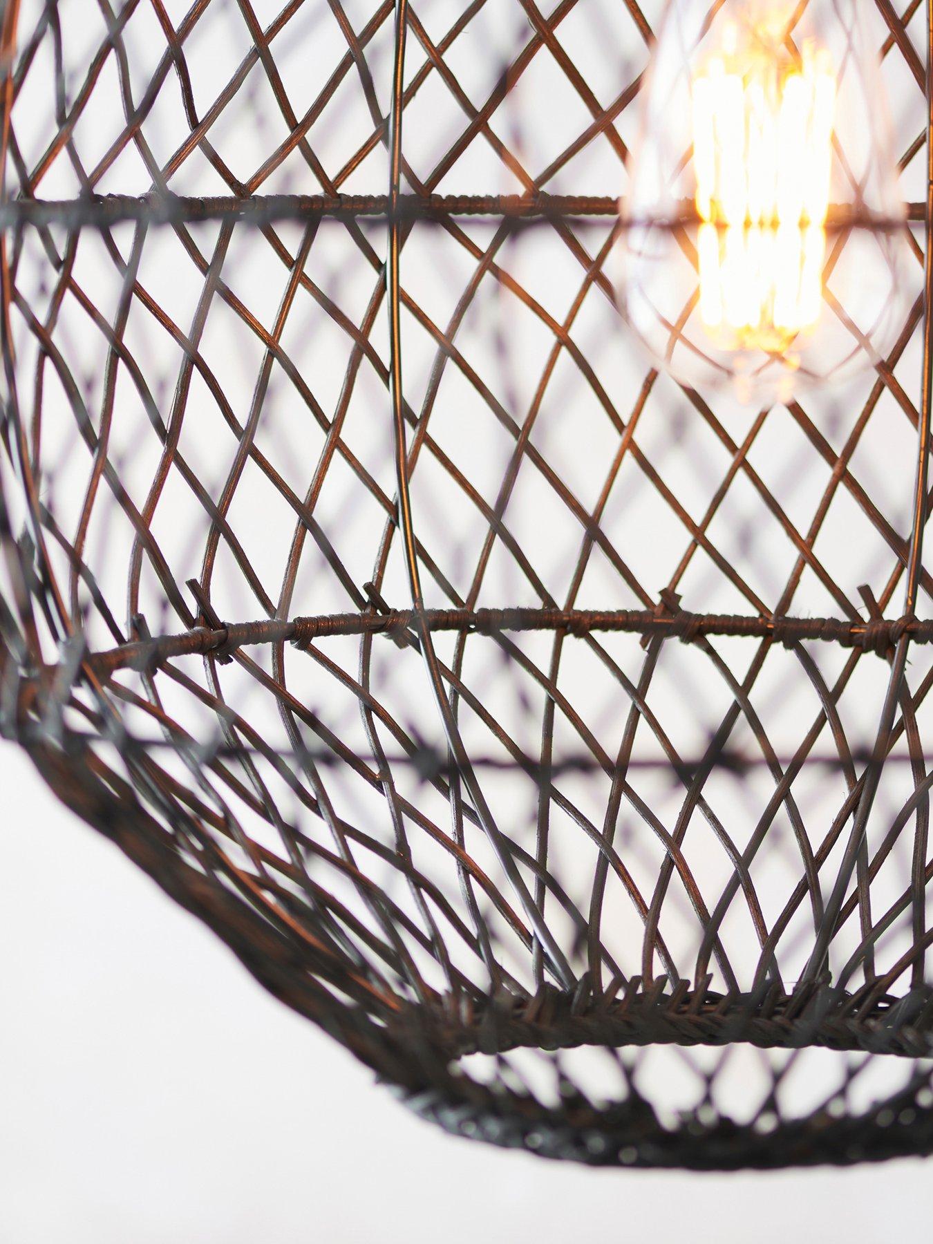  image of gallery-pimva-1-pendant-light-black-rattan