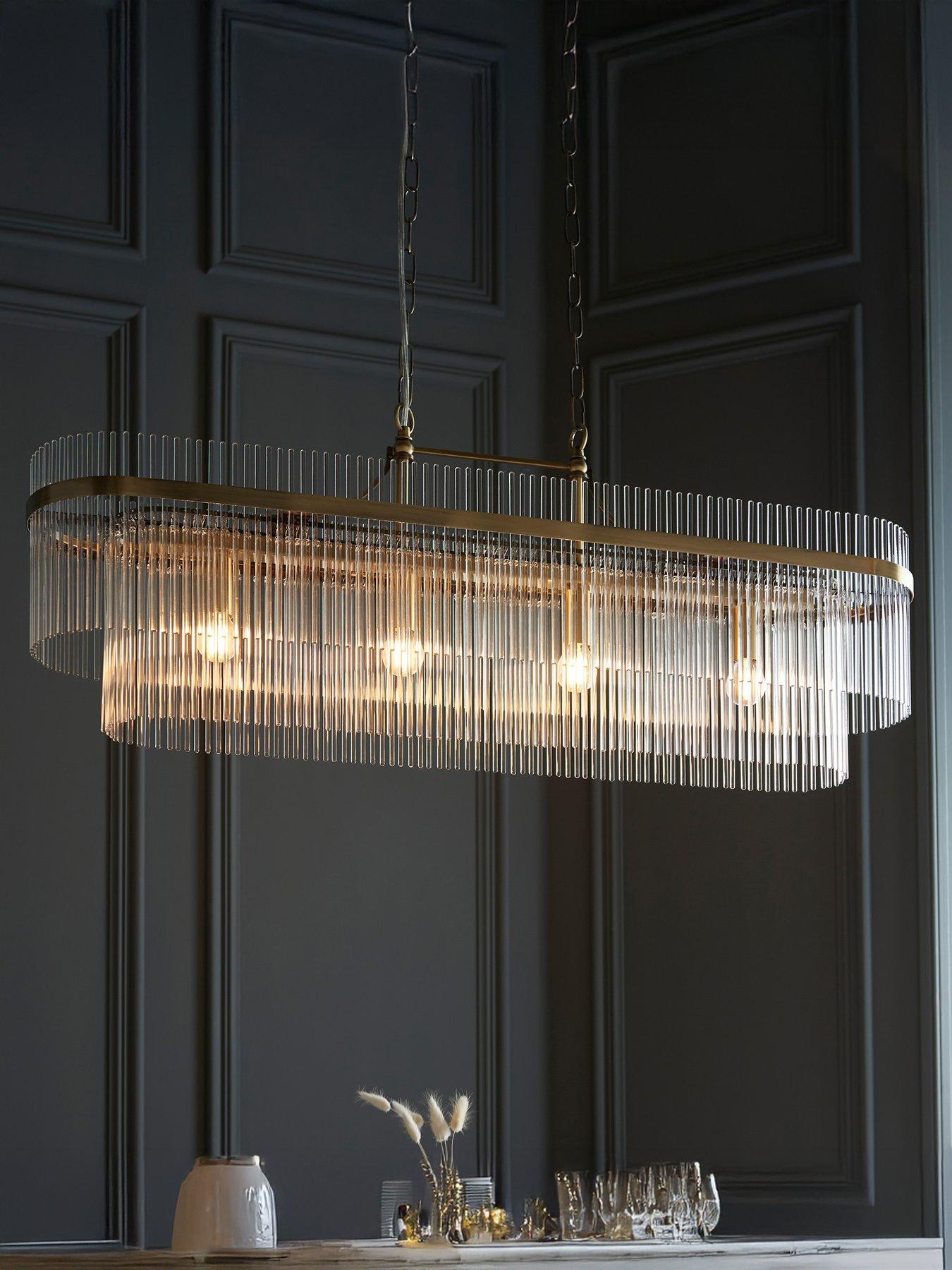 Gallery Direct Marietta 4 Pendant Light Antique Brass