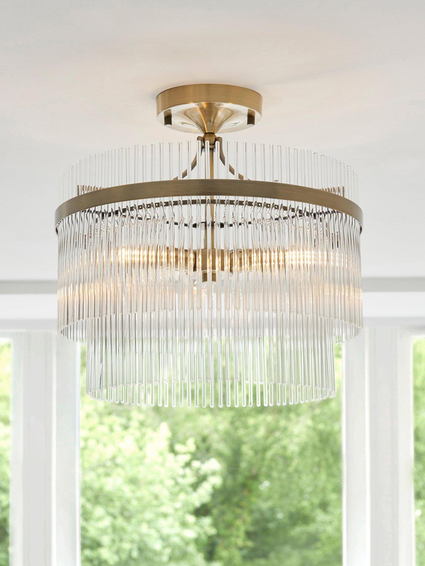 undefined Marietta 3 Ceiling Light Antique Brass