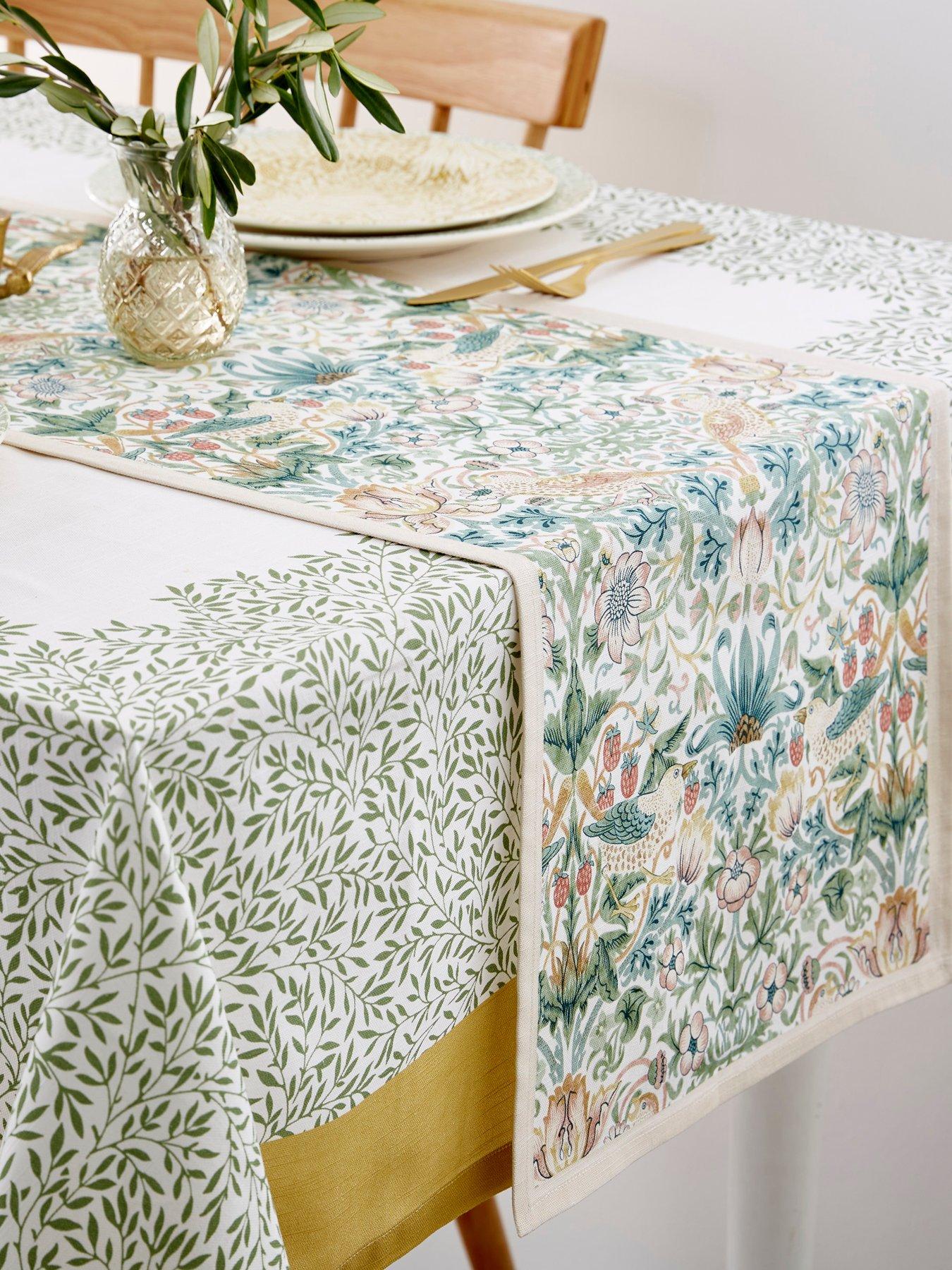 Morris & Co Strawberry Thief Cotton Table Runner
