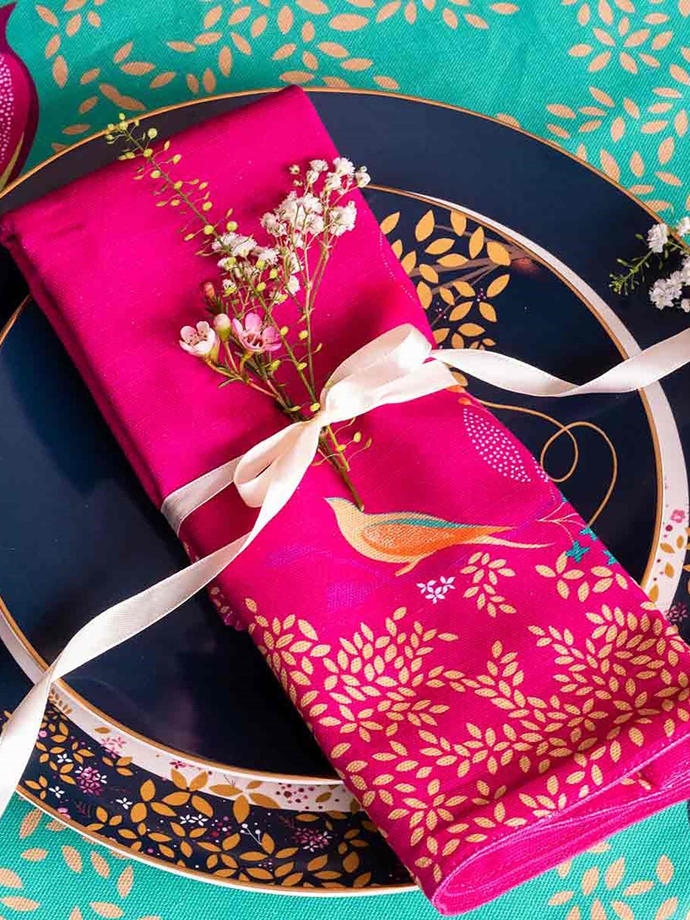 Sara Miller Chelsea Cotton Napkins - Pink
