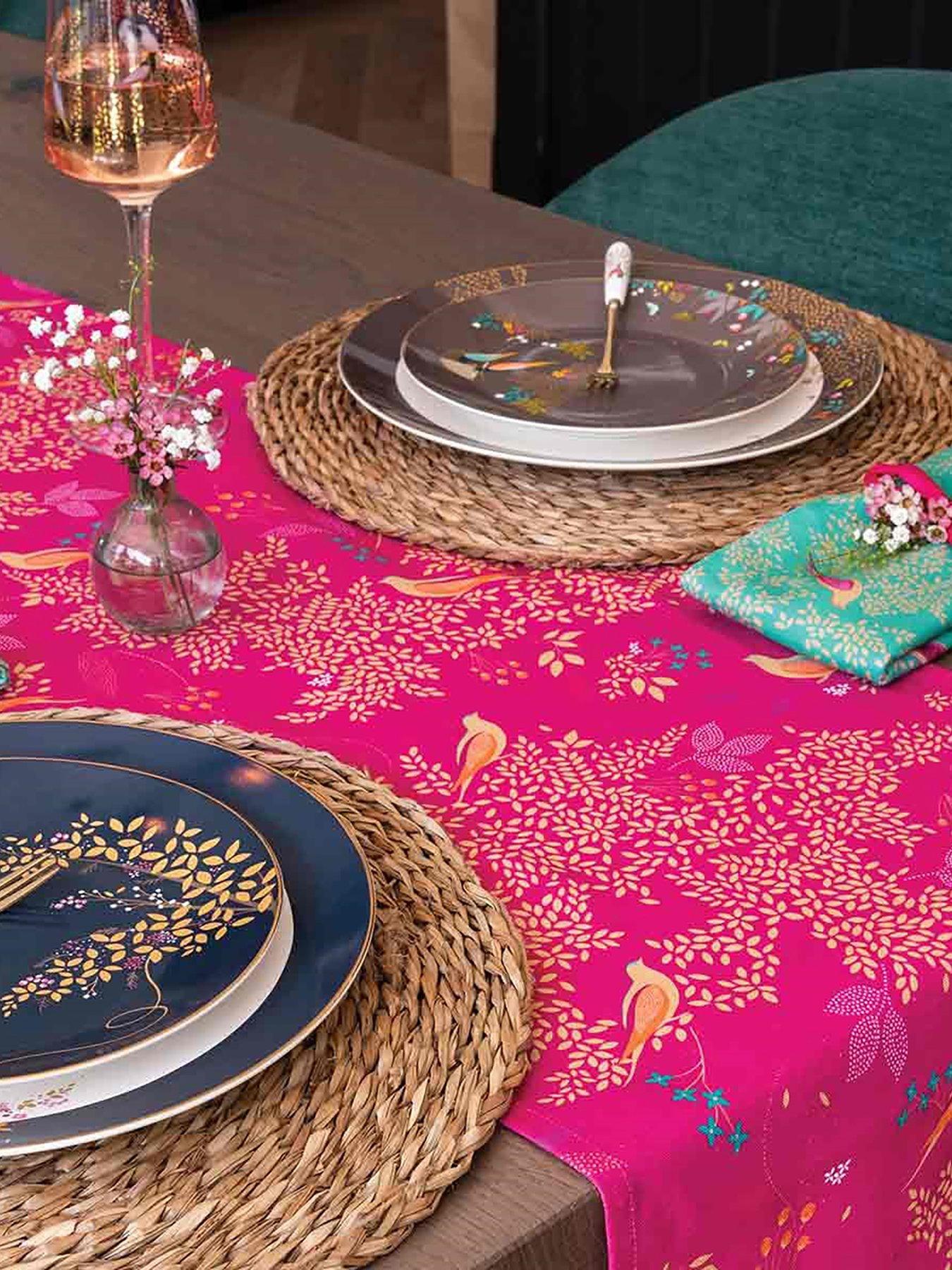 Sara Miller Chelsea Cotton Table Runner - Pink