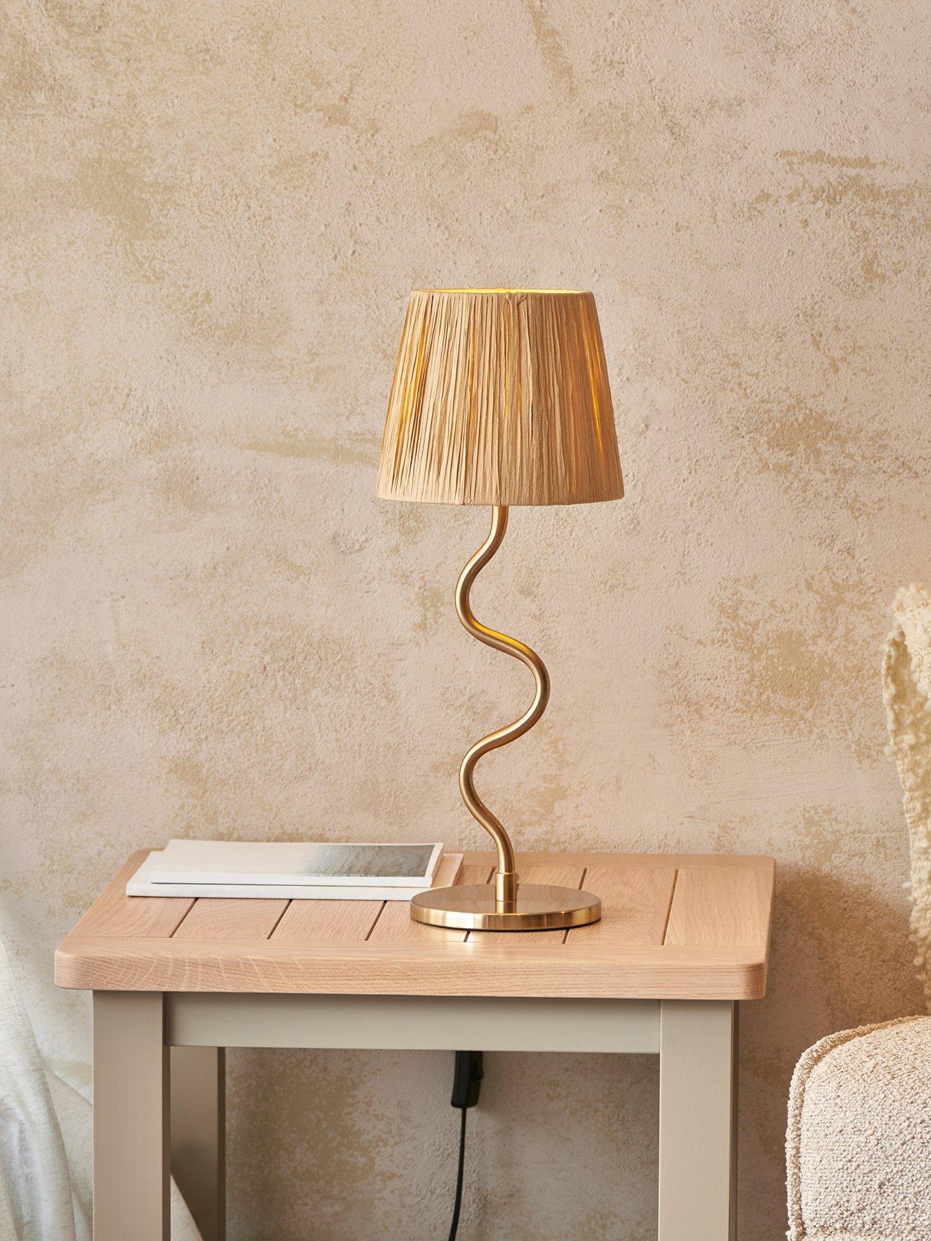 undefined Wriggle Table Lamp Brushed Aged Brass