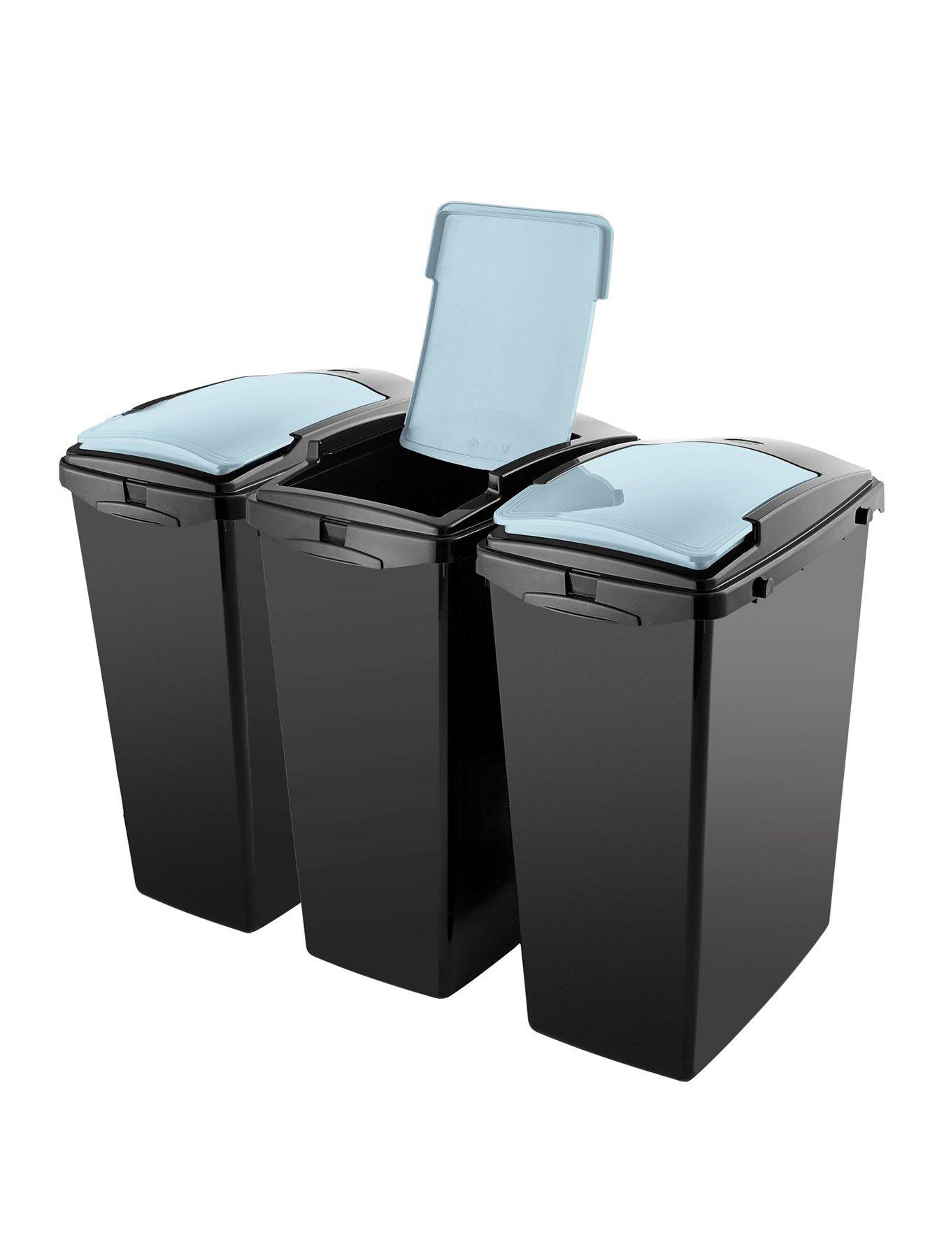 Addis Set of 3 40ltr Recycling Bins - Blue
