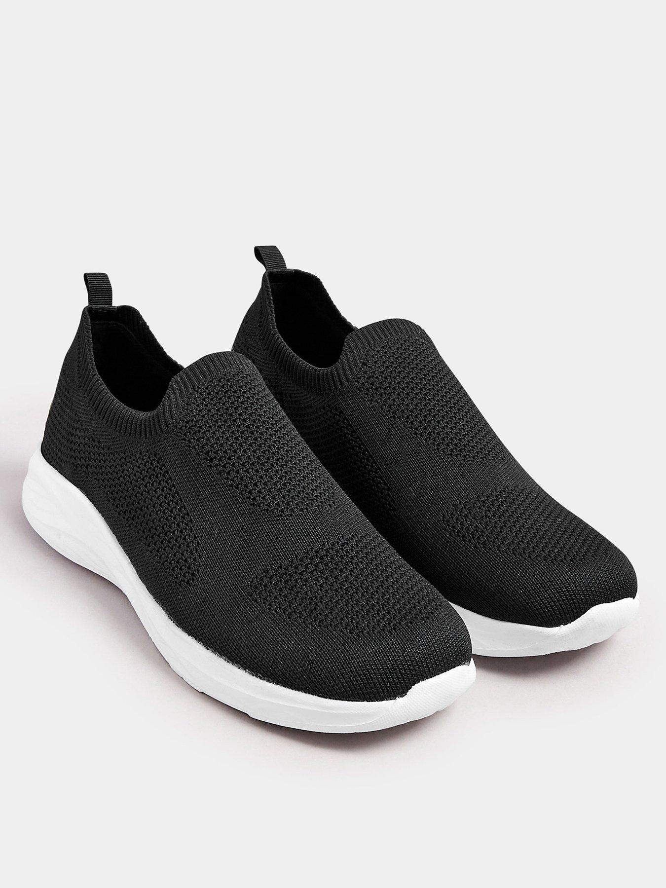  image of yours-extra-wide-fit-slip-on-knitted-trainer
