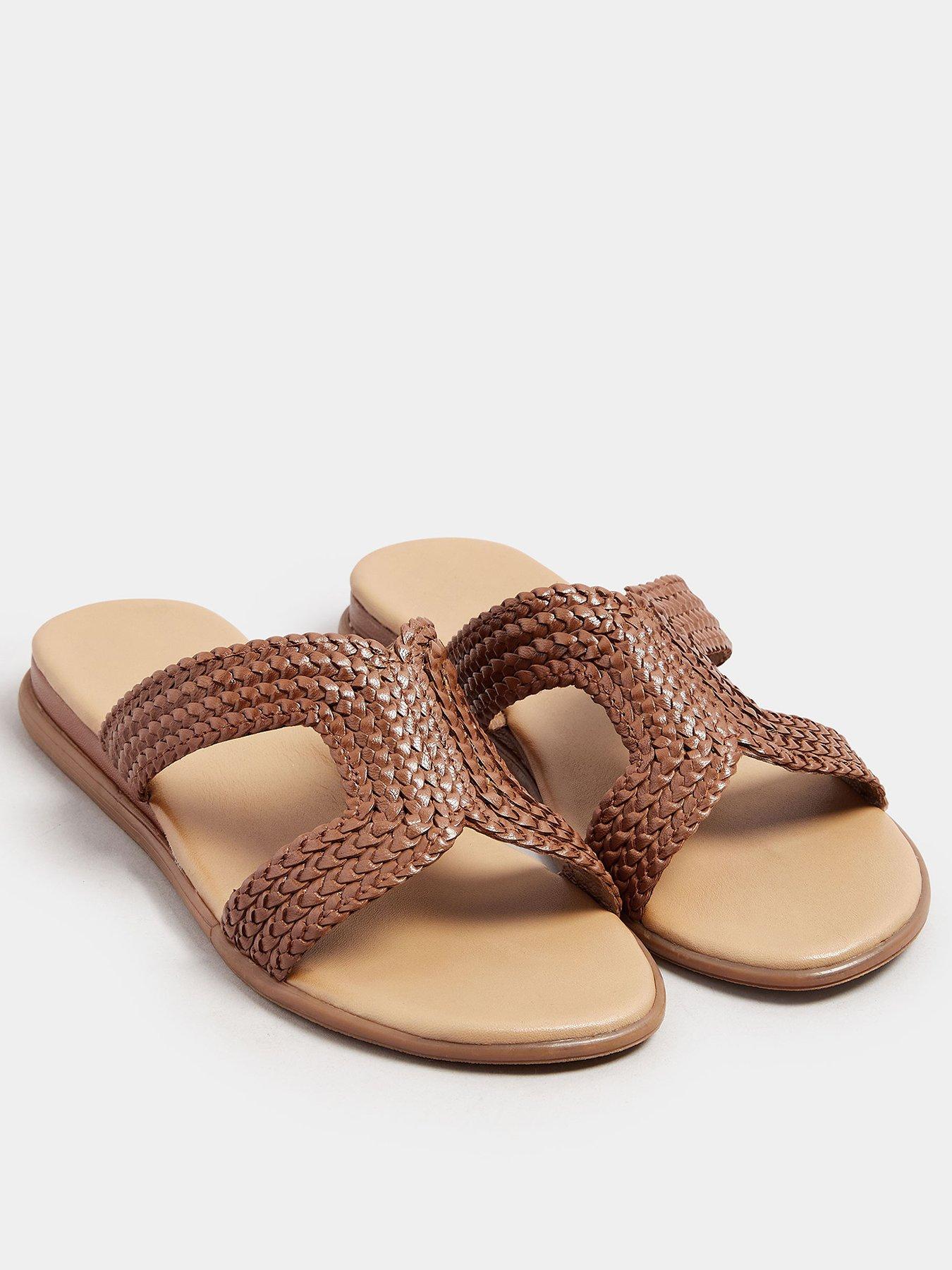  image of yours-extra-wide-fit-woven-wedge-mule-sandals