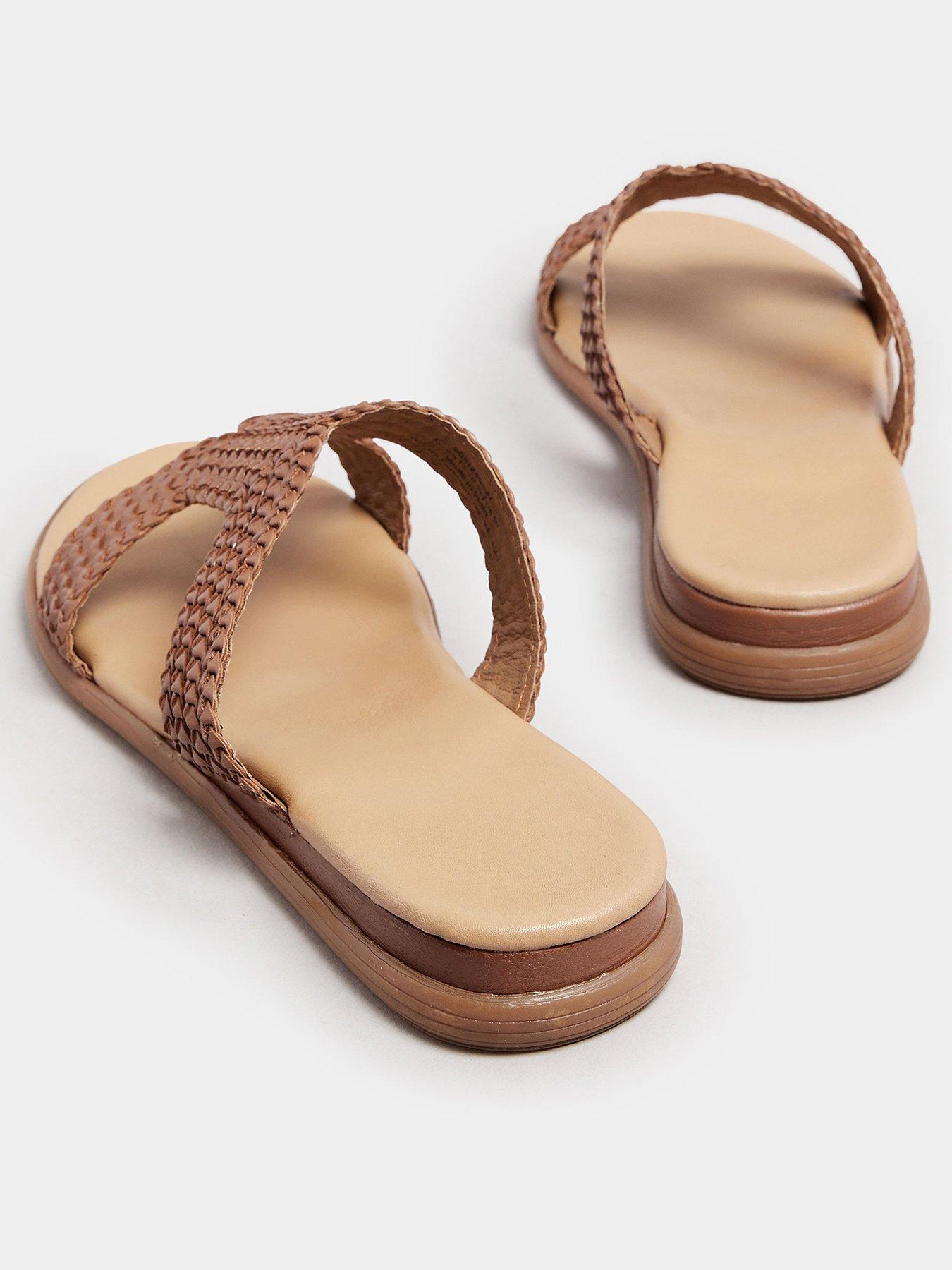  image of yours-extra-wide-fit-woven-wedge-mule-sandals
