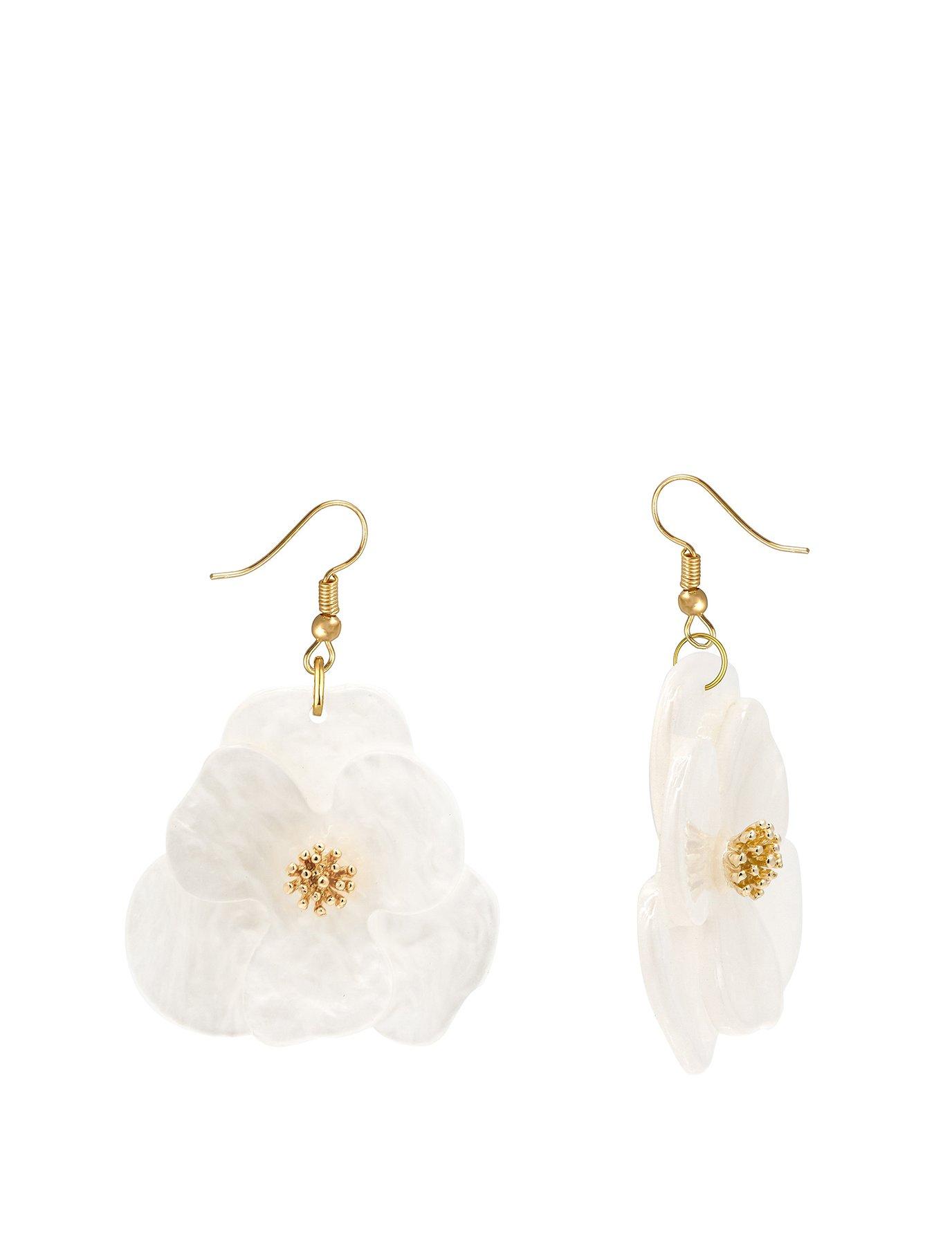 undefined Floral Dropper Earrings