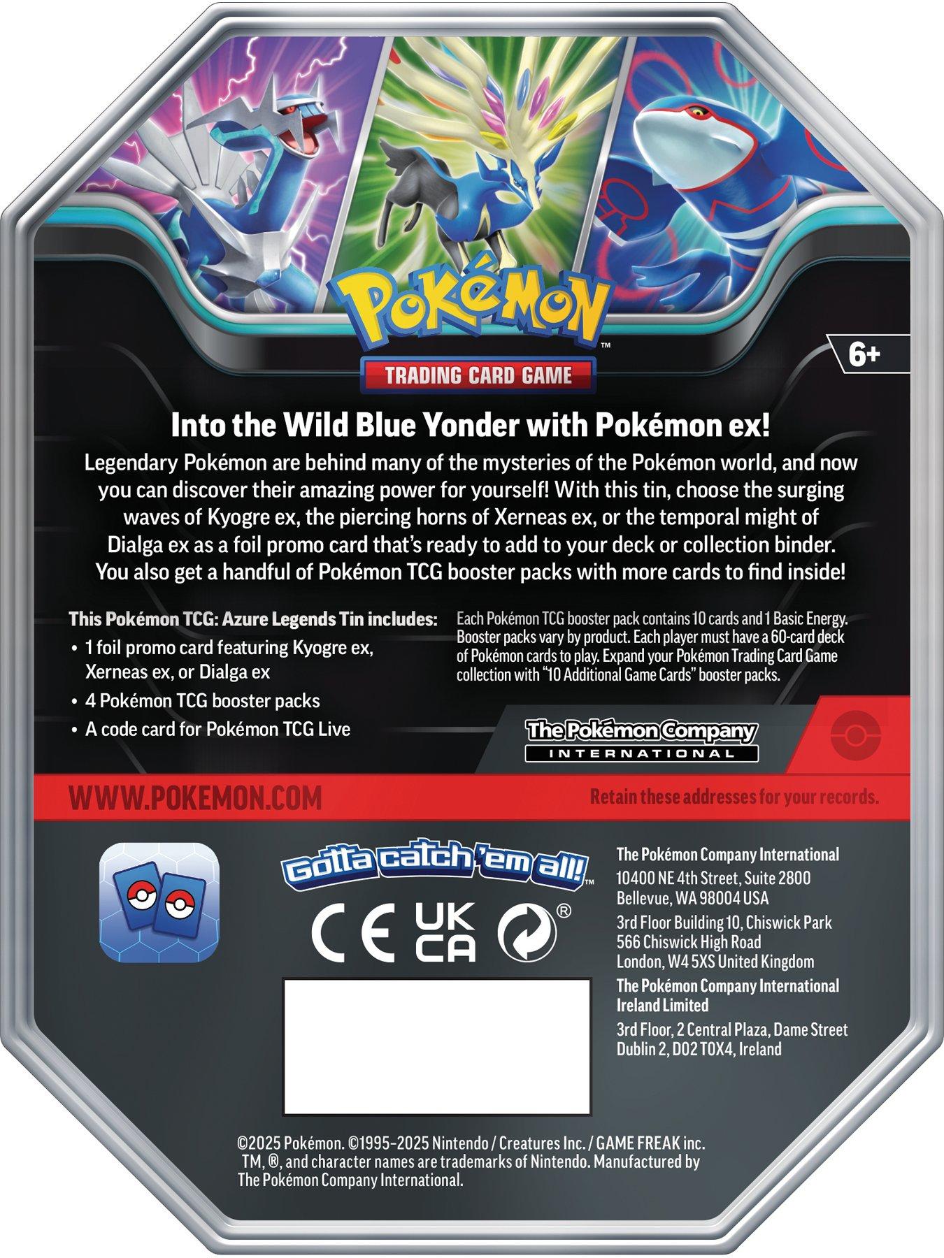  image of pokemon-tcg-azure-legends-tin-kyogre-ex