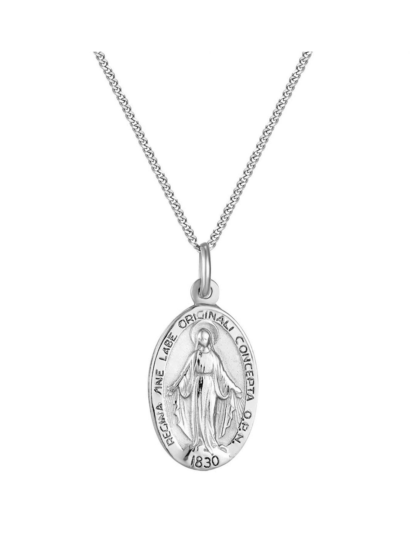 undefined Sterling silver reversible Miraculous Medal Pendant