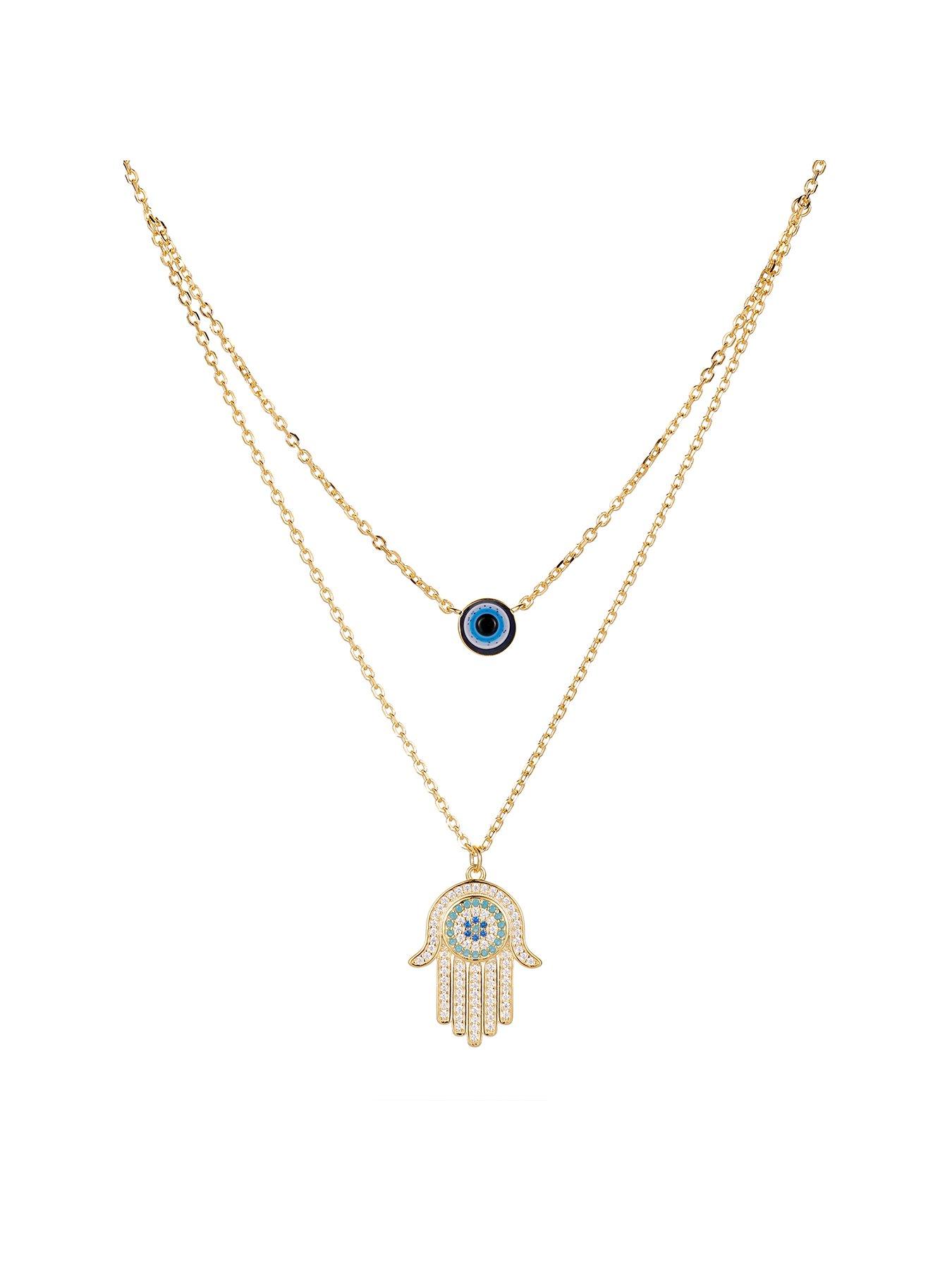 v-by-very-gold-plated-sterling-silver-hamza-evil-eye-necklace