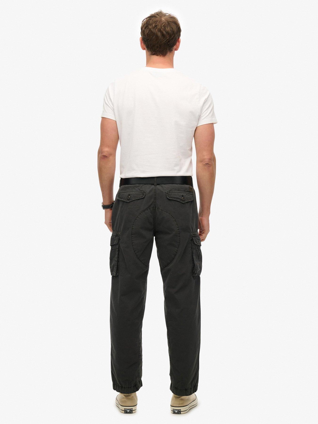  image of superdry-parachute-straight-fit-cargo-trousers-black